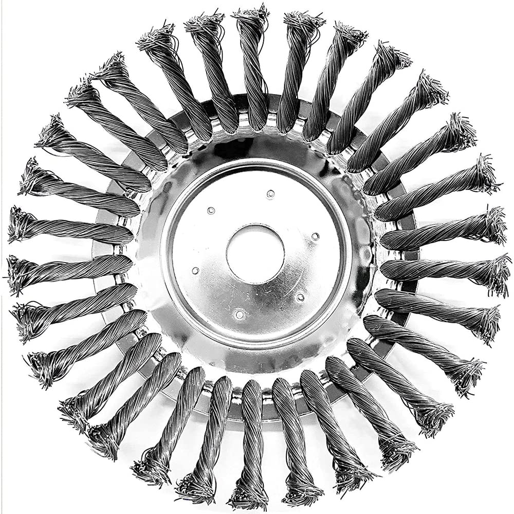 8 Inch Universal Rotary Weed Brush Cutter Trimmer Replacement Head - Compatible with Most Trimmers, Includes Adapter Kit & Weeding Tray - Perfect for Lawn Care, Gardening, and Landscaping Maintenance