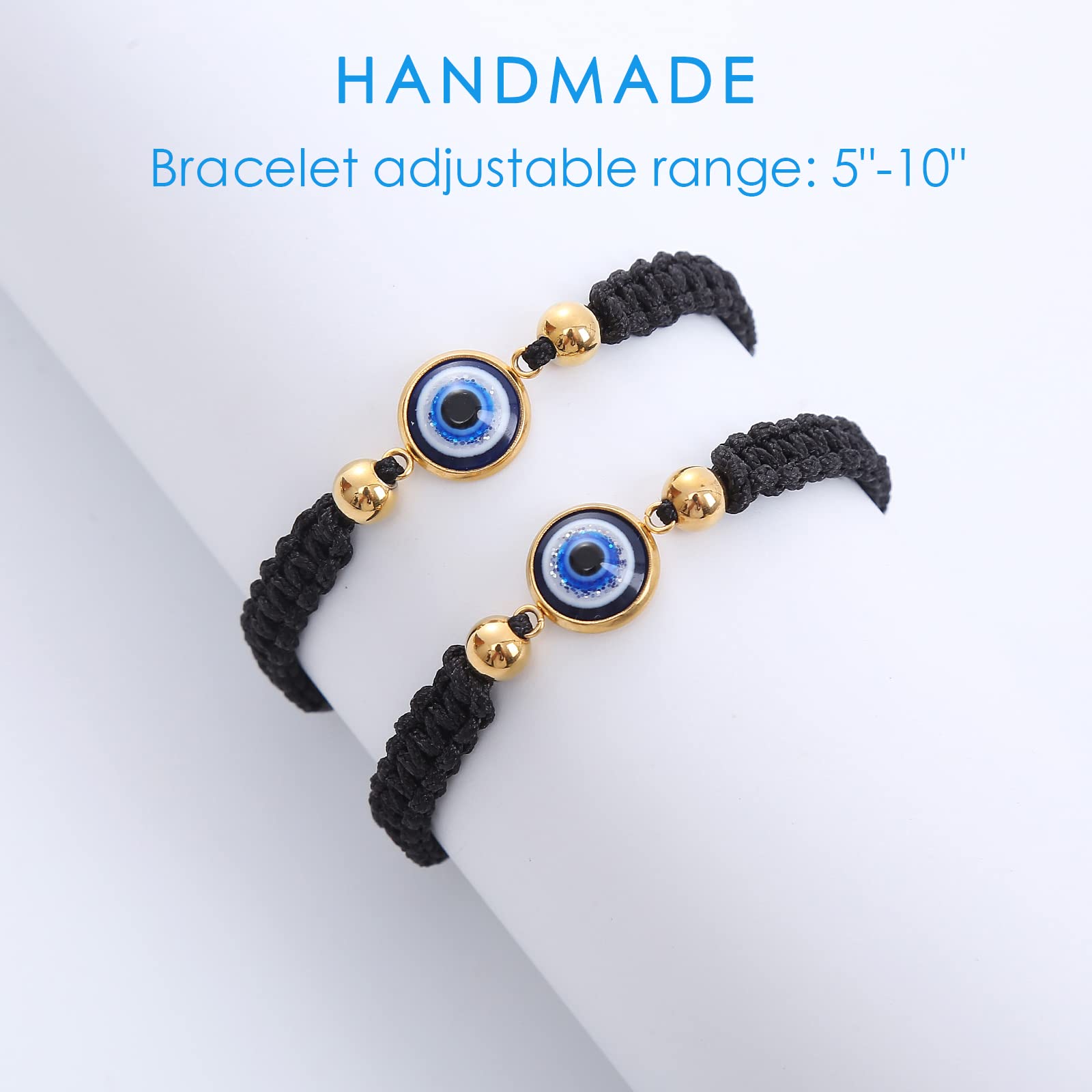 Evil Eye Protection Bracelet - Adjustable Red String Kabbalah Bracelet for Women & Men, Lucky Charm for Good Fortune & Positive Energy | Perfect for Daily Wear, Gifts & Spiritual Protection