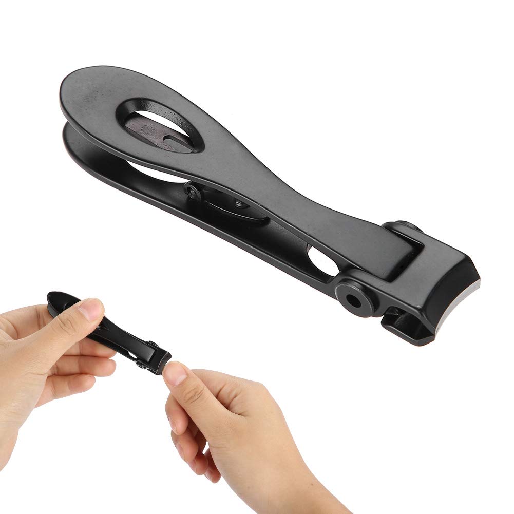Premium Stainless Steel Nail Clippers for Adults - Professional Manicure & Pedicure Tool with Sharp Blades, Portable Nail Trimmer (Black) - Perfect for Travel, Home, Salon & Grooming Kits