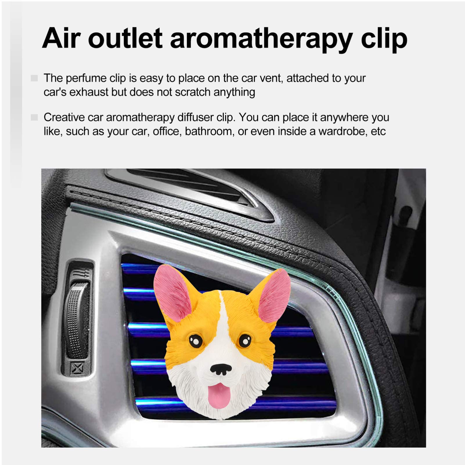 2pcs Aromatherapy Car Vent Clips - Essential Oil Diffusers for Vehicles, Air Freshener Clips for Auto Interior, Long-Lasting Fragrance - Perfect for Home, Office & Travel Use