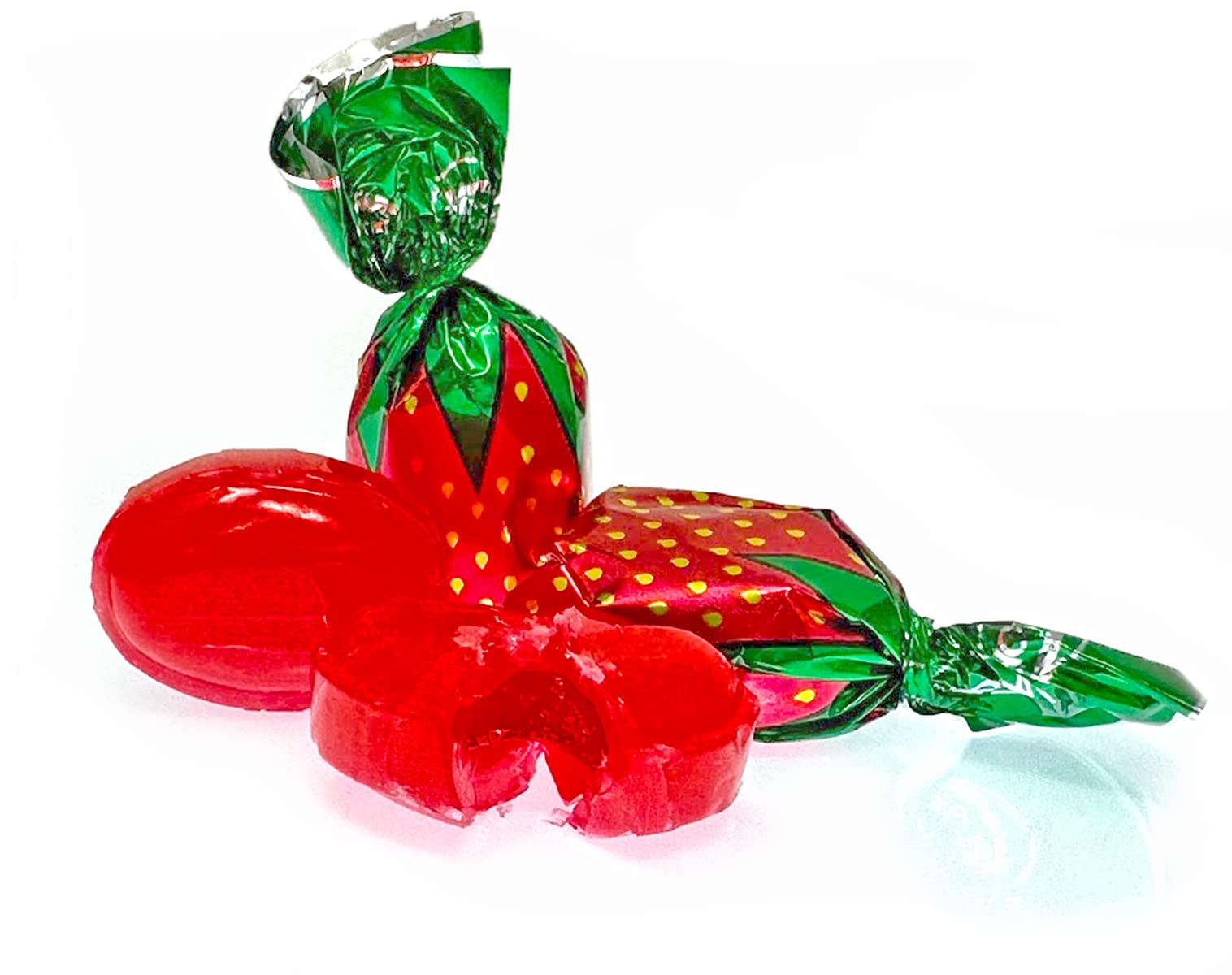 SweetGourmet Arcor Strawberry Bon Bons Filled Hard Candy - 2lb Bulk Bag | Delicious Strawberry Flavored Candies for Parties, Gifts & Office Snacks
