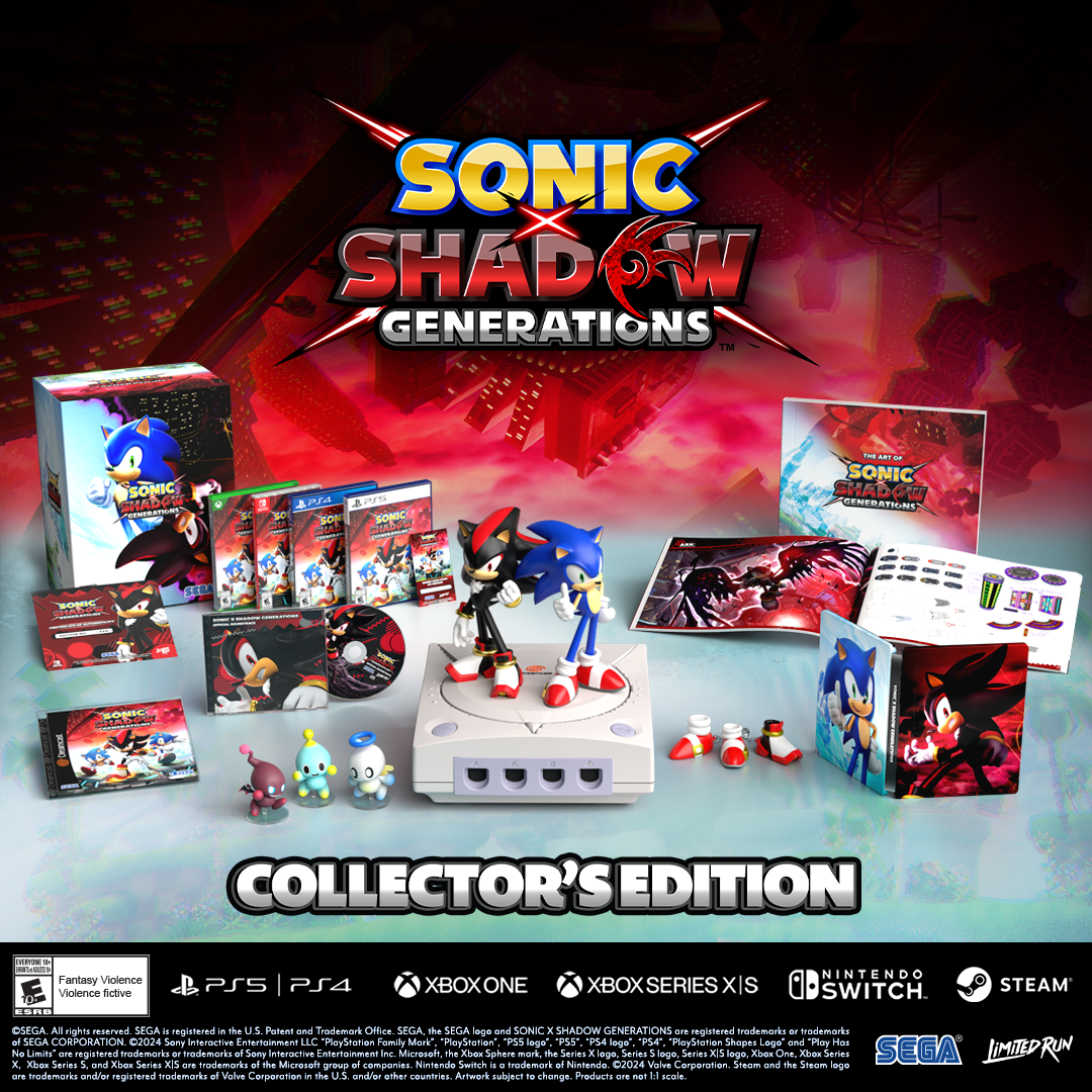 SONIC X SHADOW GENERATIONS Collector's Edition for Nintendo Switch - Limited Edition Game Bundle with Exclusive Content - Perfect for Sonic Fans & Collectors - Great for Gaming Parties & Gift Giving
