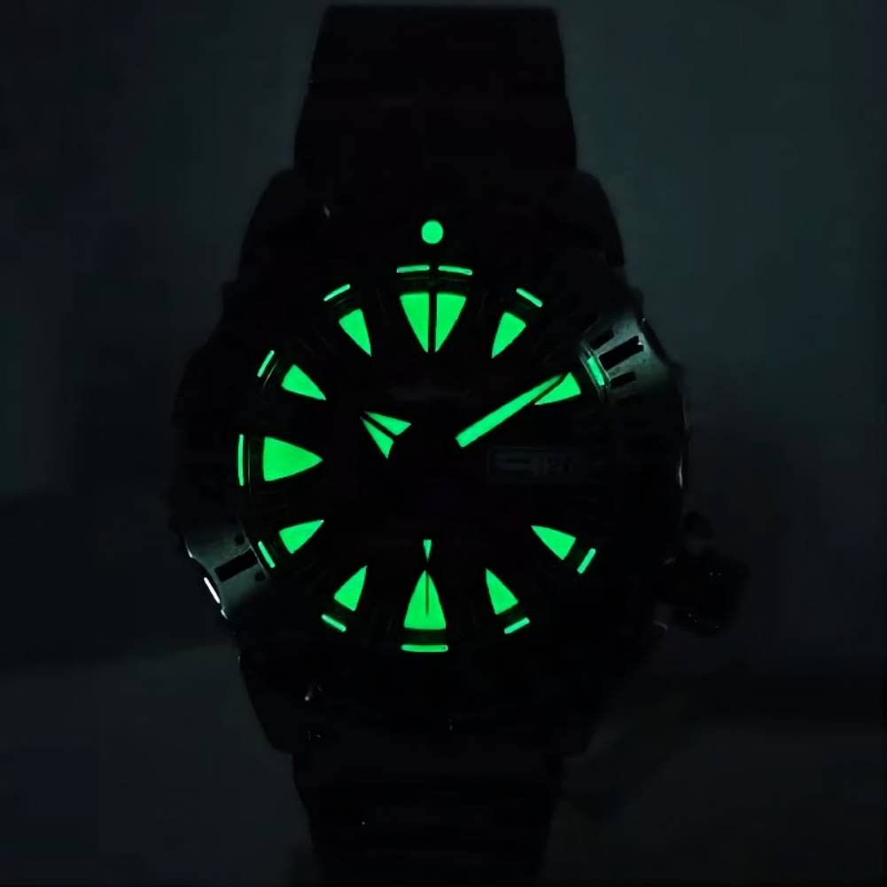 Heimdallr NH36A Automatic Diving Watch for Men - 200M Water Resistant, Sapphire Crystal, Luminous Dial, 316L Stainless Steel Bracelet - Perfect for Scuba Diving, Swimming & Outdoor Adventures