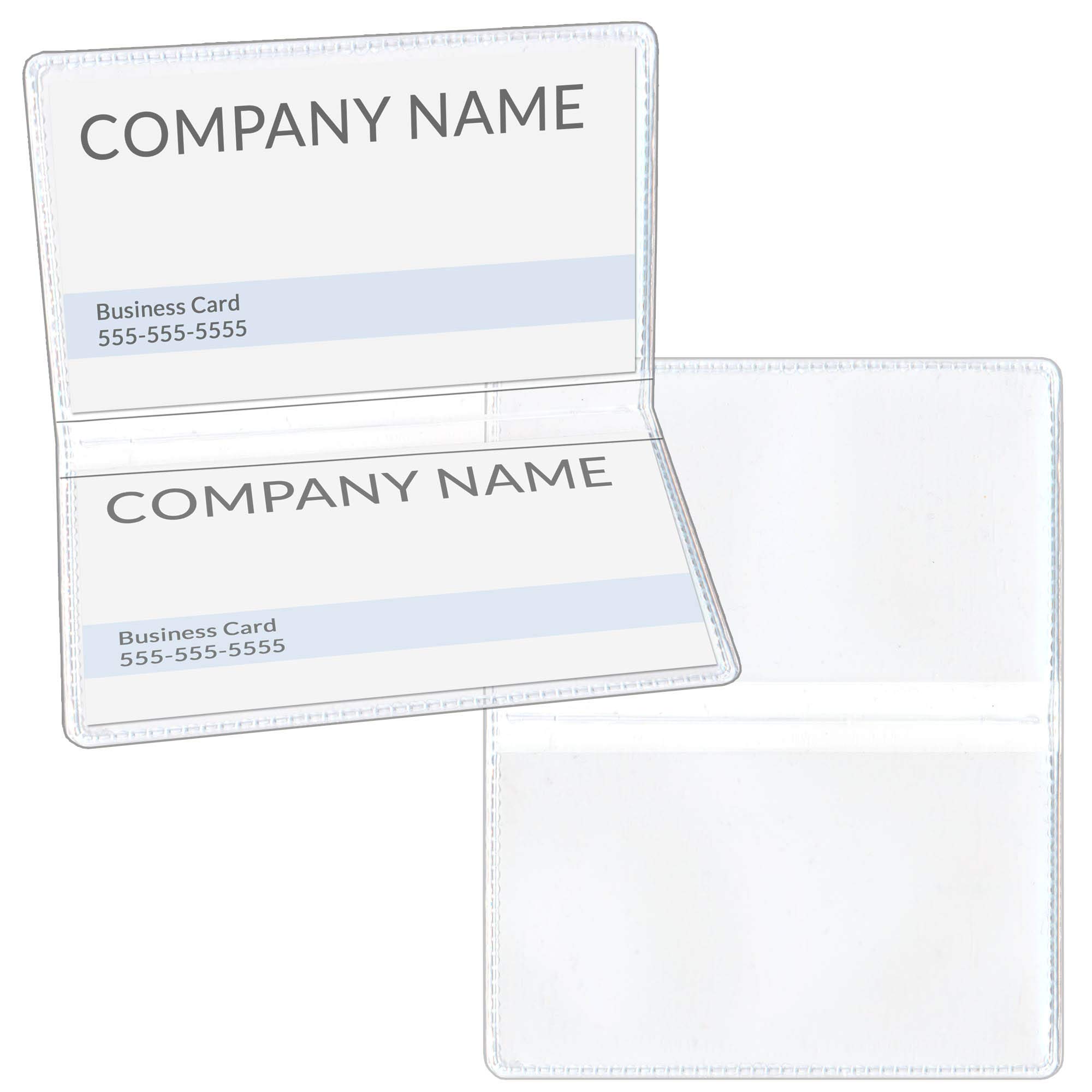 StoreSMART Clear Folding Business Card Holders - 500 Pack - Premium Polypropylene Plastic Card Cases - Perfect for Networking Events, Trade Shows & Office Organization (RPP2915C-500)