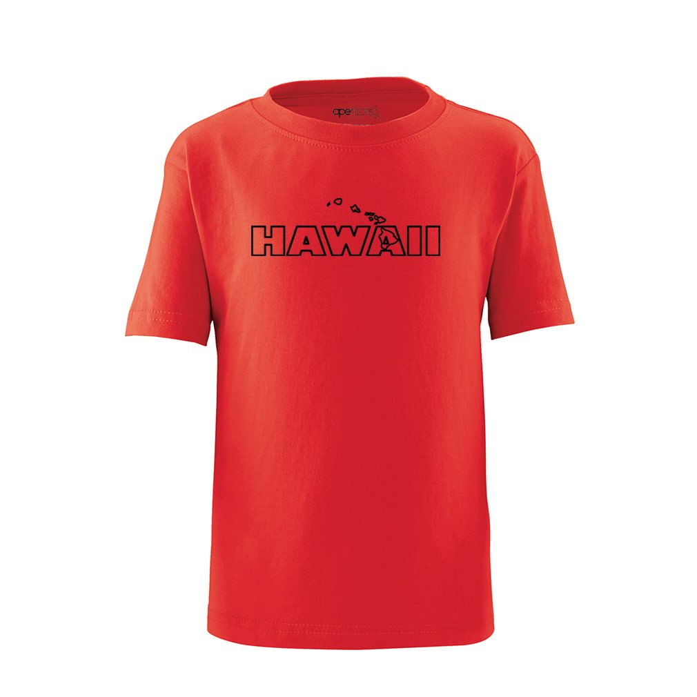Hawaiian Island Unisex Kids T-Shirt - Apericots Hawaii - Soft Cotton Tee for Boys & Girls - Perfect for Beach Vacations, Luau Parties & Summer Outfits