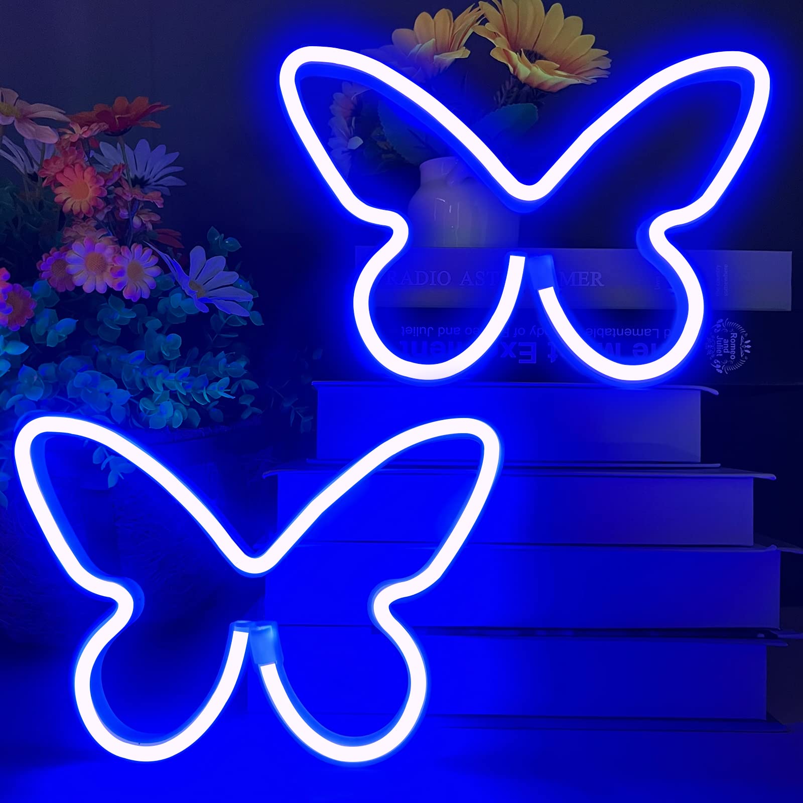 Butterfly Neon Sign - USB/Battery Wall Light for Bedroom, Kids Room & Party Decor