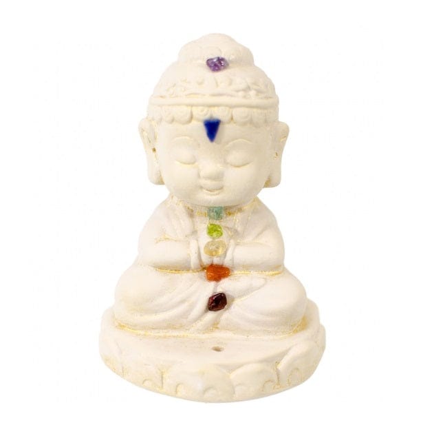 Chakra Buddha Incense Holder - Spiritual Meditation & Yoga Accessory for Home Decor, Zen Room, and Relaxation Space