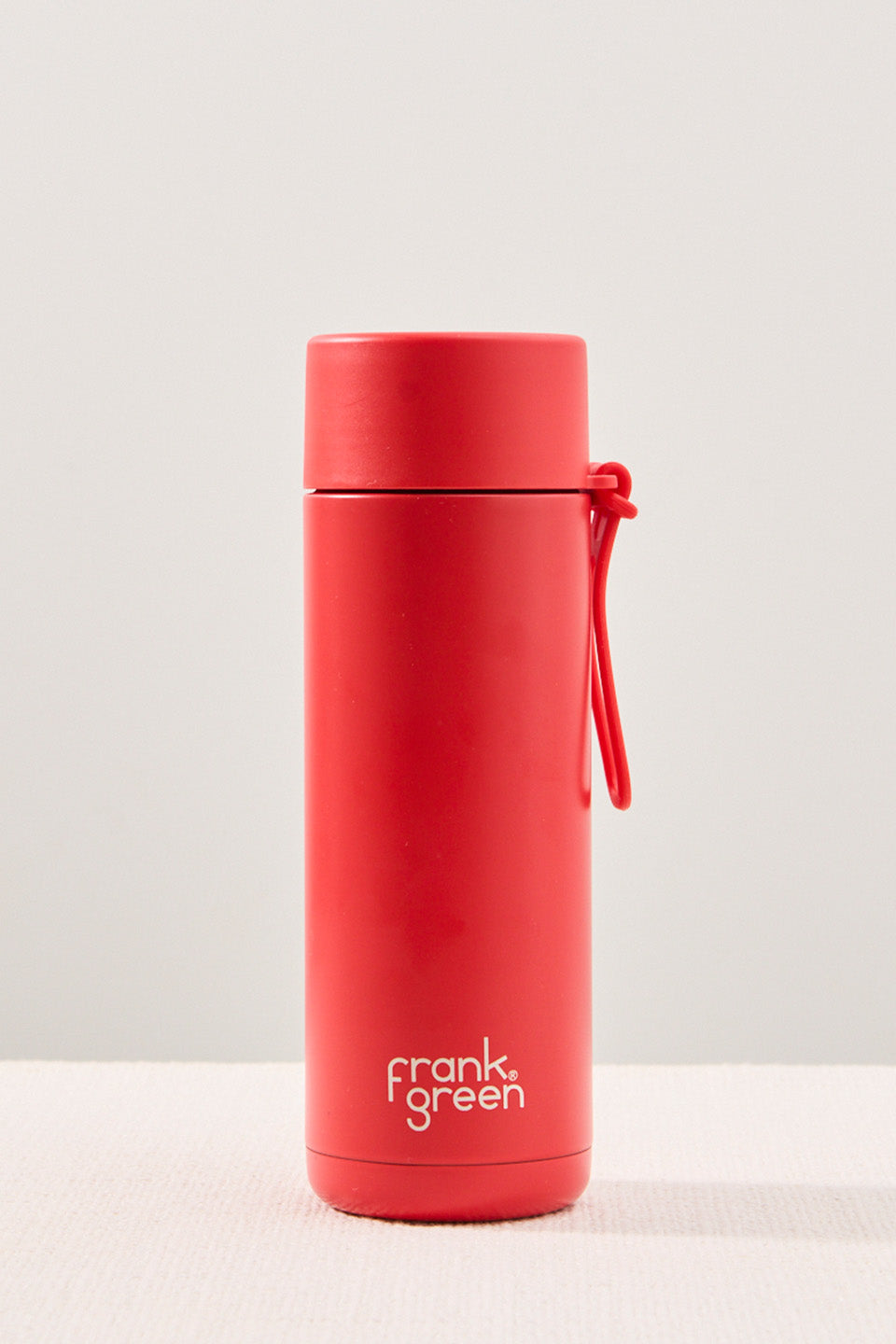 Eco-Friendly Ceramic Reusable Water Bottle - 20oz (595ml) Atomic Red - Perfect for Gym, Hiking & Office Hydration