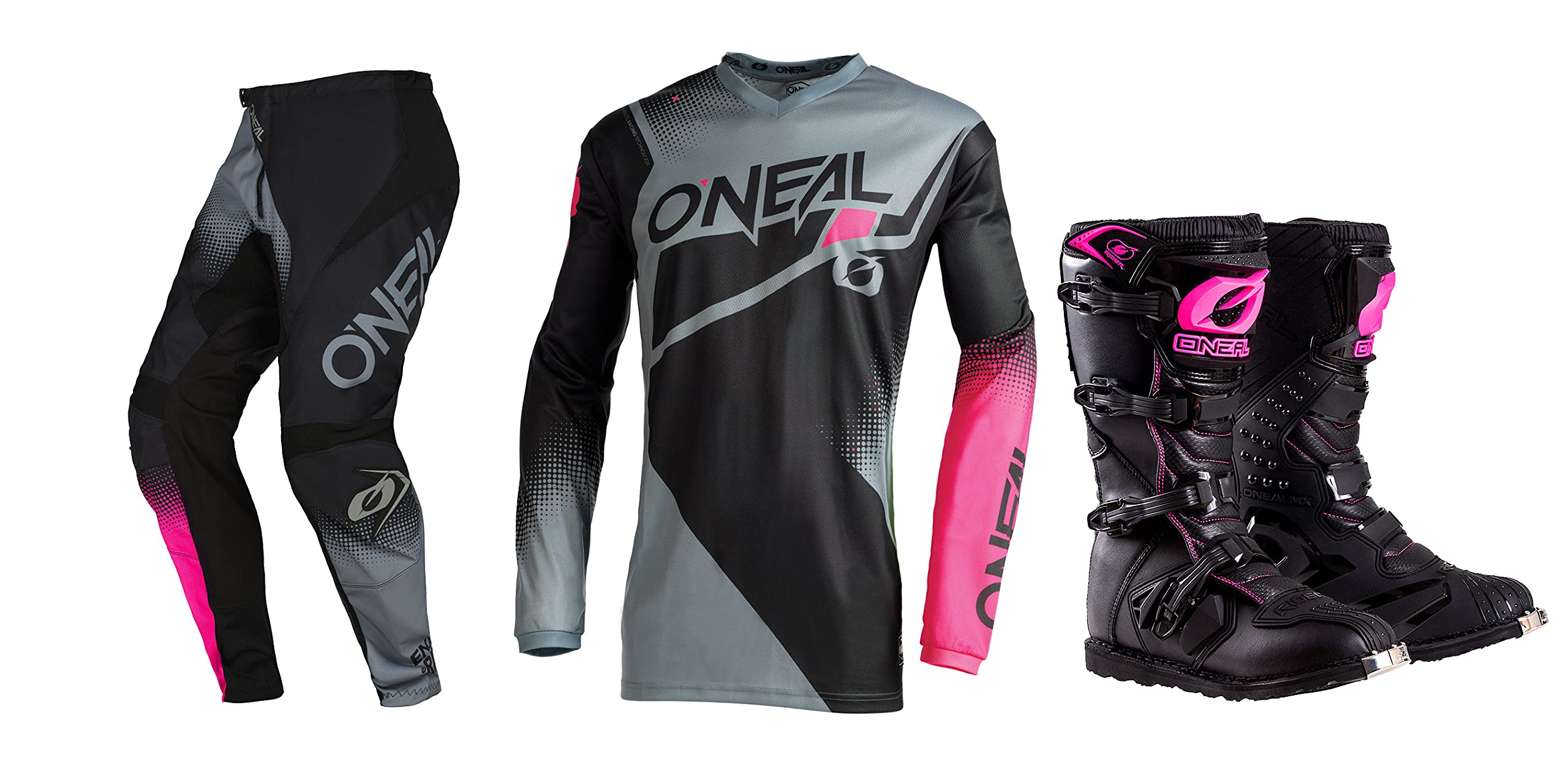 Oneal Women's Element RW Jersey Pant Boots Combo - Dirt Bike Riding Gear for Motocross & Off-Road Adventures