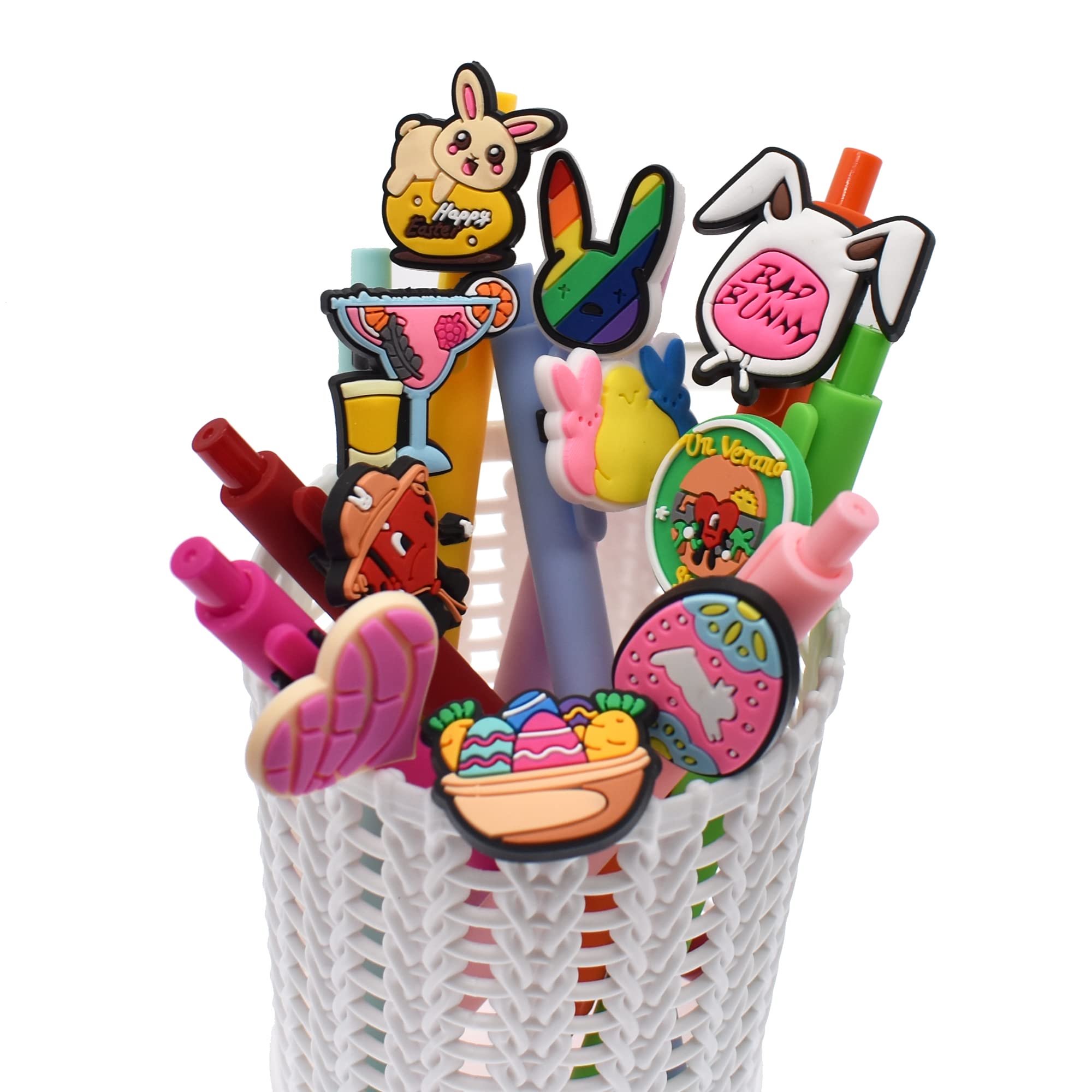 28PCS Easter Pencil Toppers - Cute Bunny Pencil Decorations for School, Office & Student Rewards | Easter Party Favors & Classroom Supplies | Perfect for Easter Gifts, Egg Hunts & Spring Celebrations