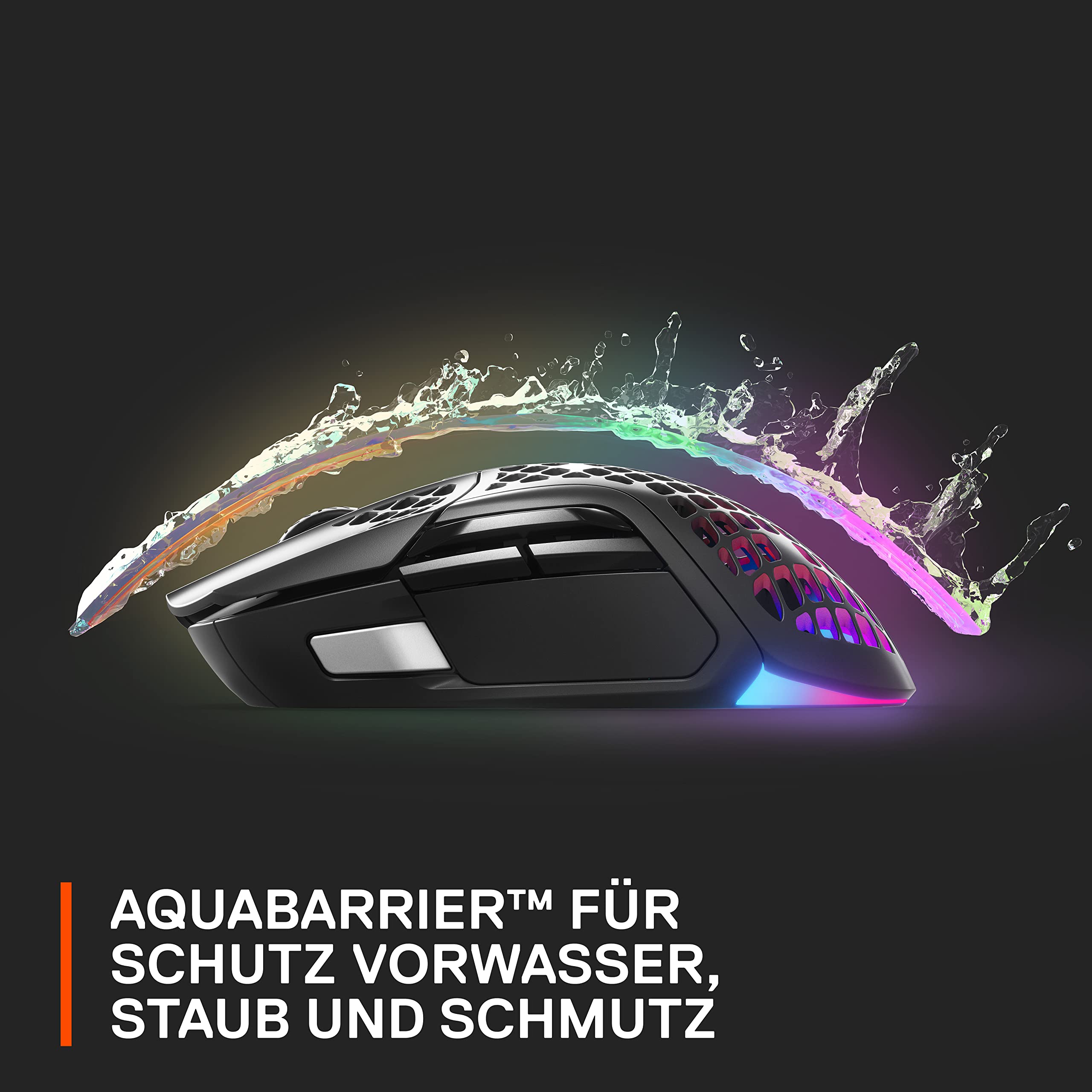 SteelSeries Aerox 5 Wireless RGB Gaming Mouse - Ultra-Lightweight Honeycomb Design with Water-Resistant Coating - 9 Programmable Buttons - Bluetooth & 2.4GHz Wireless - 18,000 DPI TrueMove Air Optical Sensor - Perfect for FPS, MOBA, and Esports Gaming