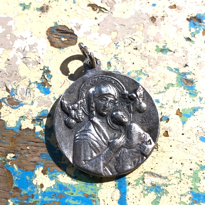 Vintage Sterling Silver Devotional Pendant Charm - Religious Jewelry for Necklace & Bracelet - Perfect for Prayer, Meditation & Spiritual Gifts