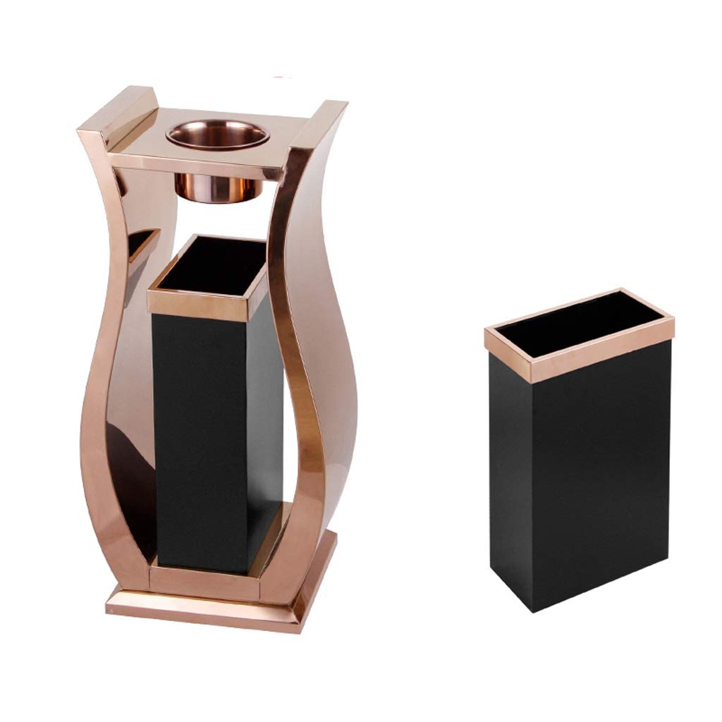 YUHUAWF 12L Commercial Steel Garbage Can - Indoor & Outdoor Trash Bin for Coffee Shops, Campuses, Parks, Backyard, Deck, Patio | Durable Waste Container for Home, Office & Public Spaces