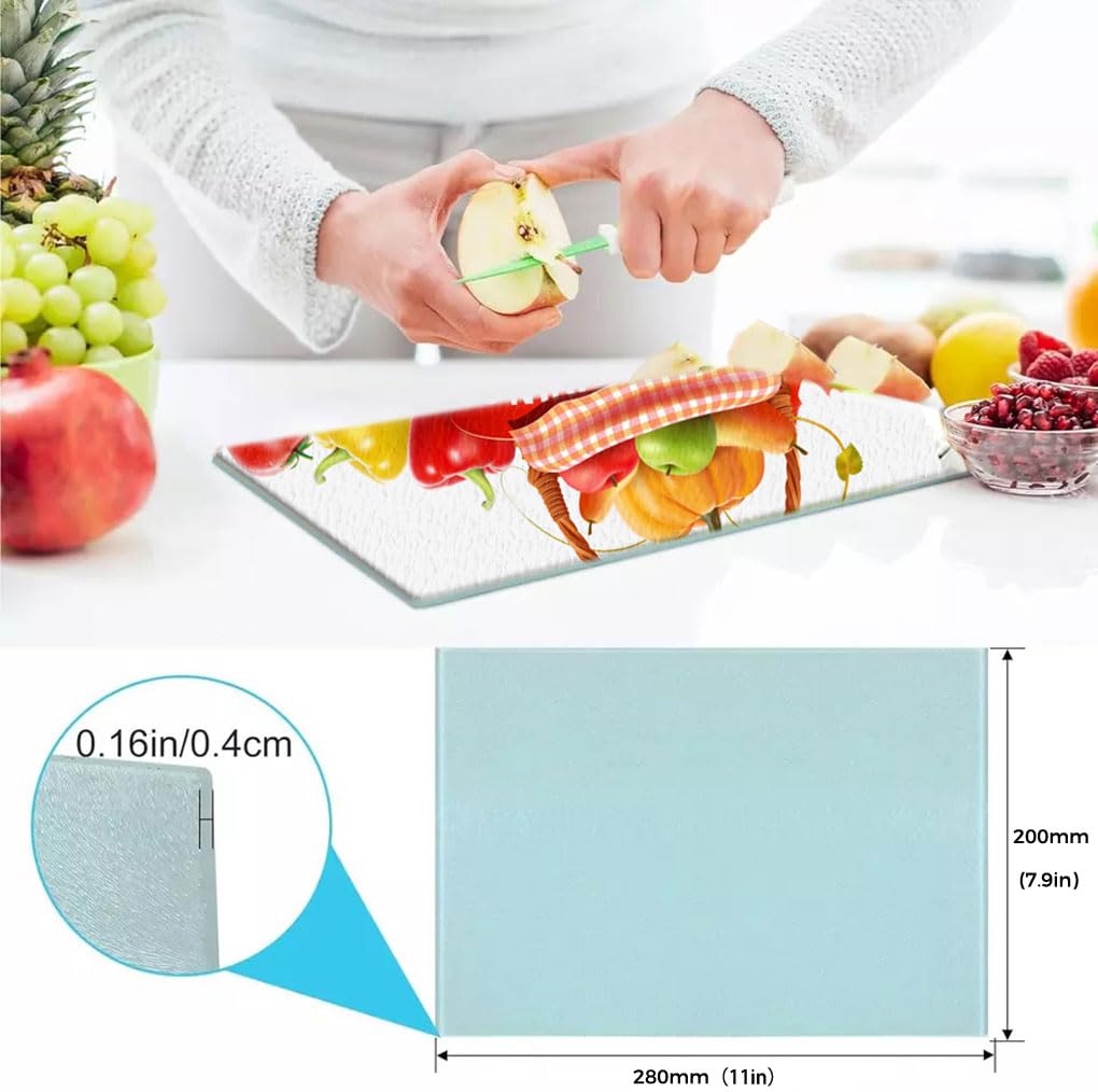 25PCS Sublimation Ready Tempered Glass Cutting Boards 280mm x 200mm - Heat Press Transfer Compatible with White Coating & Rough Surface for DIY Crafts, Home Kitchen Use, and Gift Making