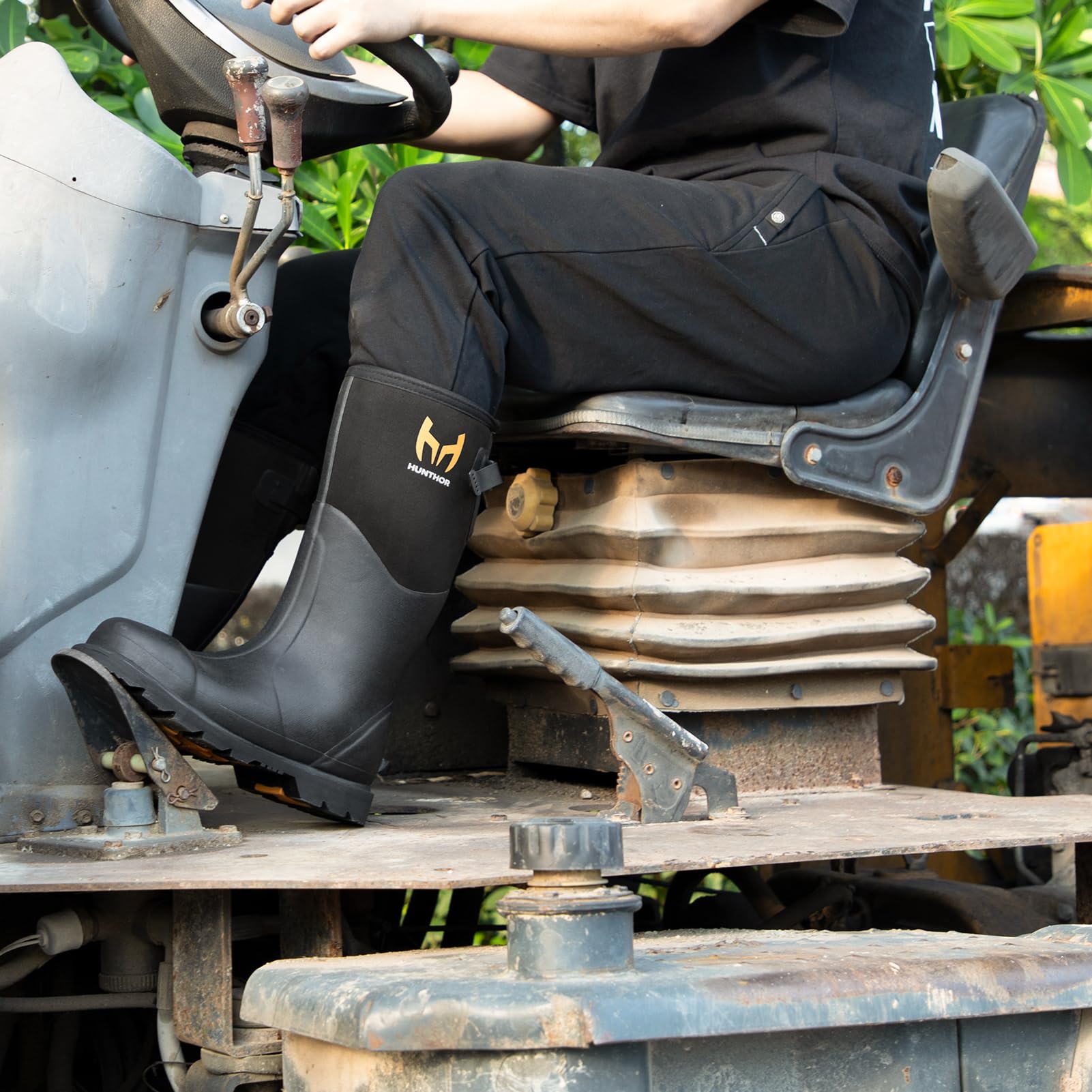 Steel Toe Rubber Work Boots - Waterproof, Insulated 6mm Neoprene Hunting Boots with Puncture-Proof Shank for Men | Farming, Construction, Gardening, Fishing & Outdoor Work | Durable Safety Footwear for Harsh Conditions (Sizes 6-14)