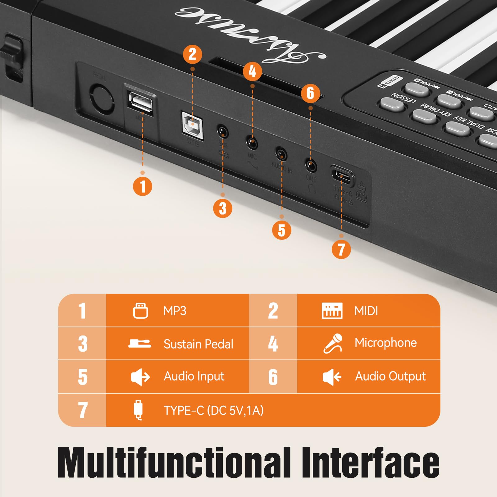 Asmuse 88 Key Portable Folding Digital Piano - Full Size Semi-Weighted Keyboard with Bluetooth MIDI, Sustain Pedal & Carrying Bag - Ideal for Beginners & Adults Practice at Home, Studio or Travel