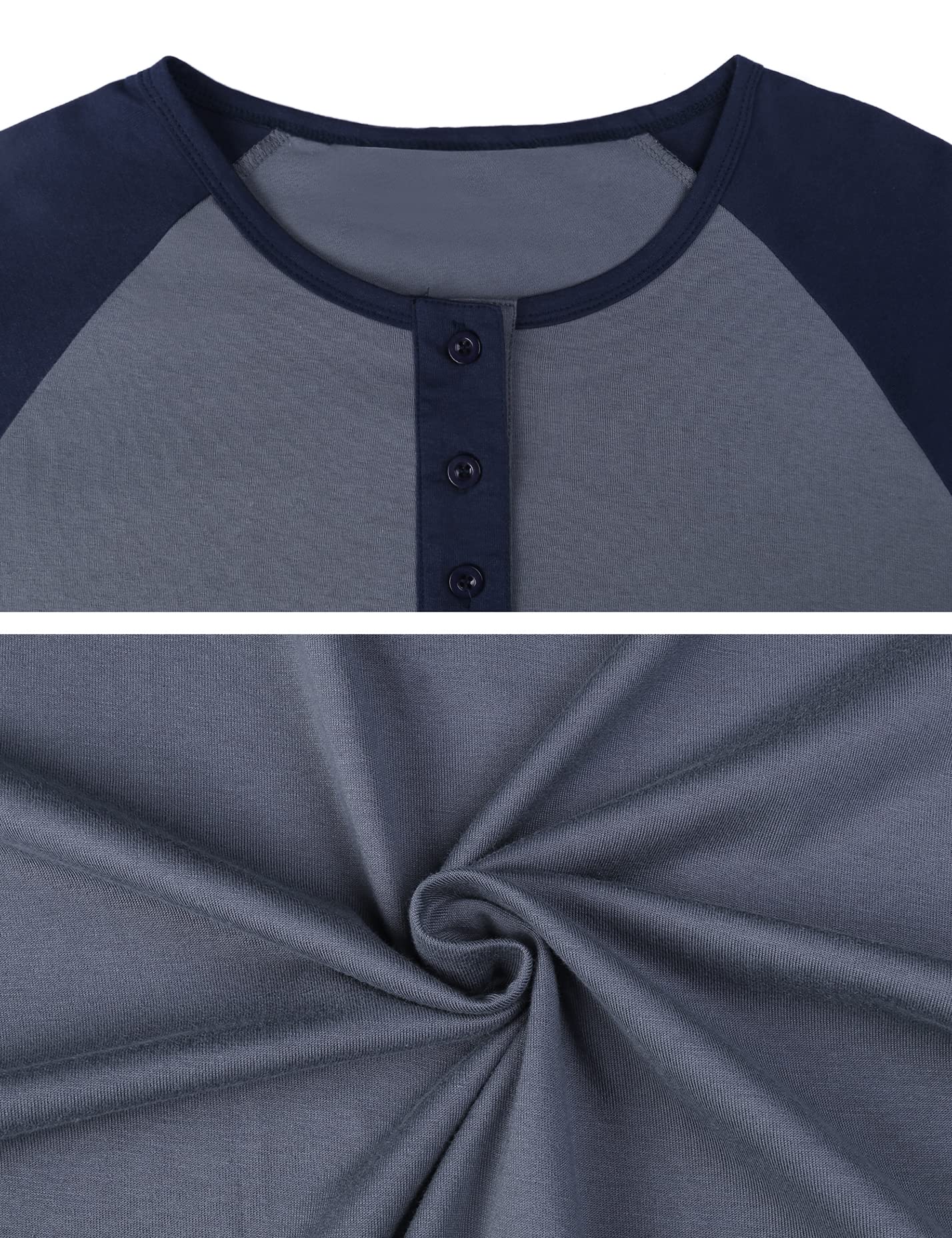 Men's Cotton Pajama Set - Soft V-Neck Sleepwear Lounge Set with Pockets for Comfortable Nightwear & Relaxing at Home