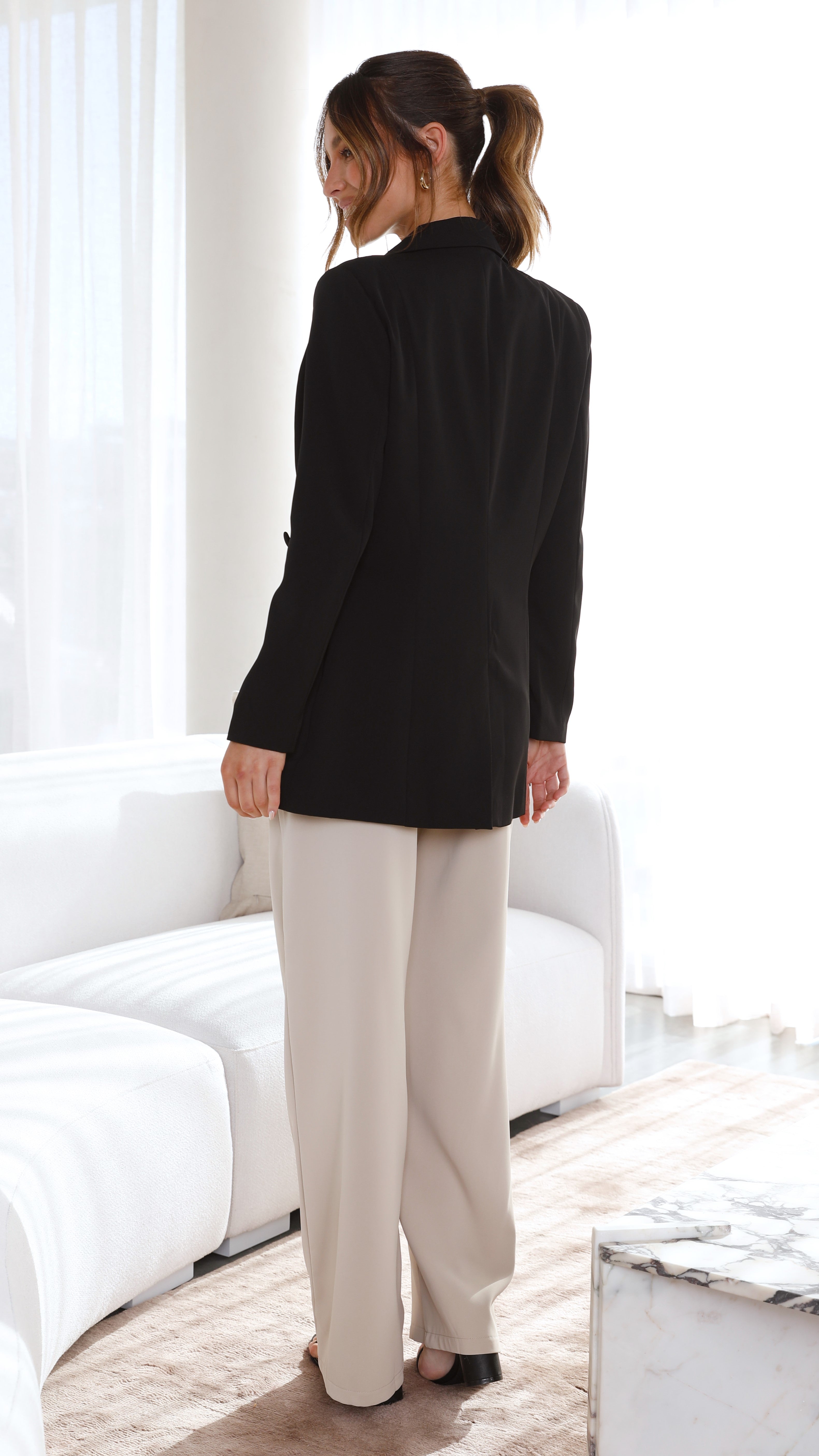 Premium Hada Blazer for Women - Slim Fit Black Blazer Jacket for Office, Business, and Formal Occasions