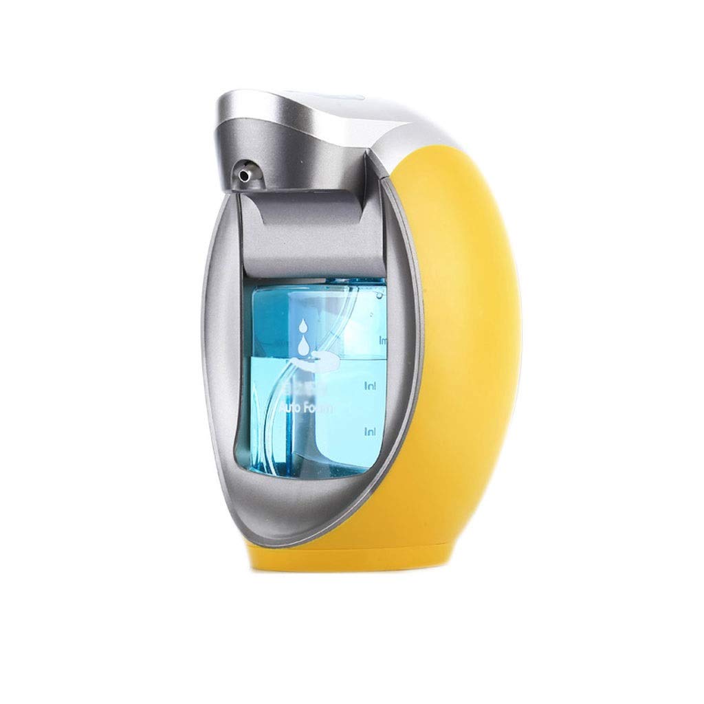 Automatic Foam Soap Dispenser - Touchless Hand Sanitizer Pump for Bathroom, Kitchen, Office & Hotel | Wall Mount or Desk Use | Smart Sensor Soap Bottle (Yellow) - Ideal for Home Hygiene, Public Spaces & Germ-Free Workplaces