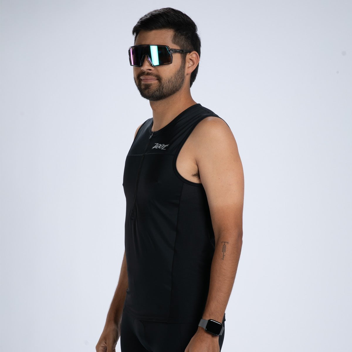 Men's Core Tri Tank Top - Breathable Workout Shirt for Gym & Running - Jet Black - Perfect for Fitness Training & Active Lifestyle