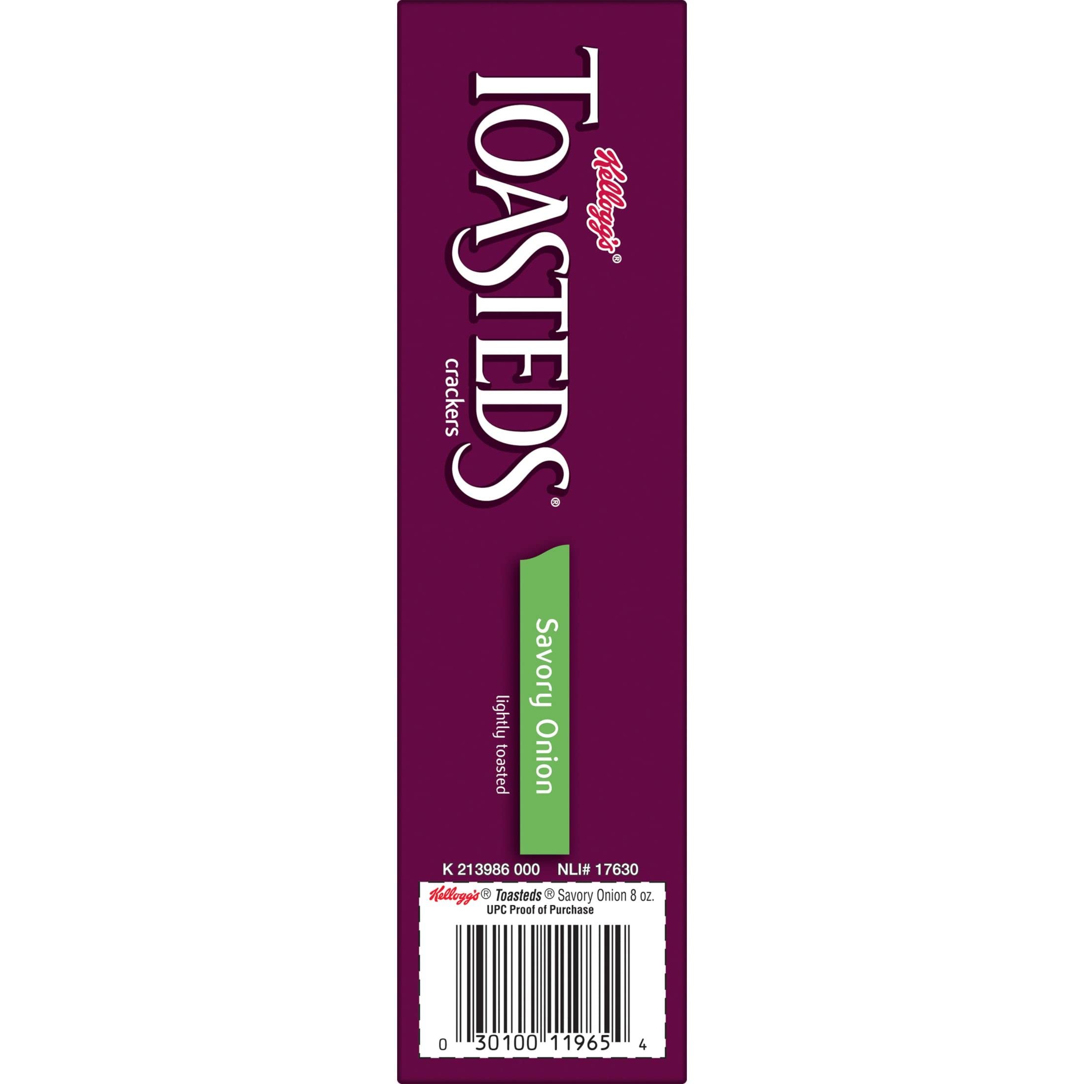 Toasted Onion Crackers - 8oz Box (Pack of 1) | Crunchy Party Snacks, Lunchbox Treats & Savory Onion Flavored Crackers | Perfect for Gatherings, School Lunches & Office Snacks