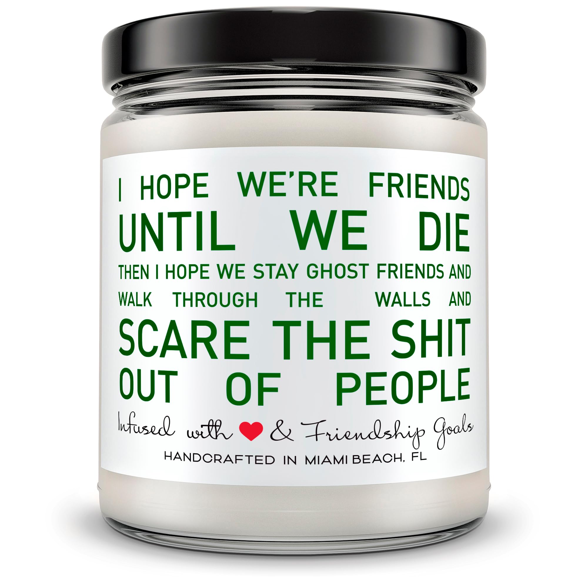 Funny Soy Wax Candle for Women - Hand Poured in USA - 9 oz Best Friend Gift - Cute Christmas & Friendship Ideas - Perfect for Home, Office, and Relaxation