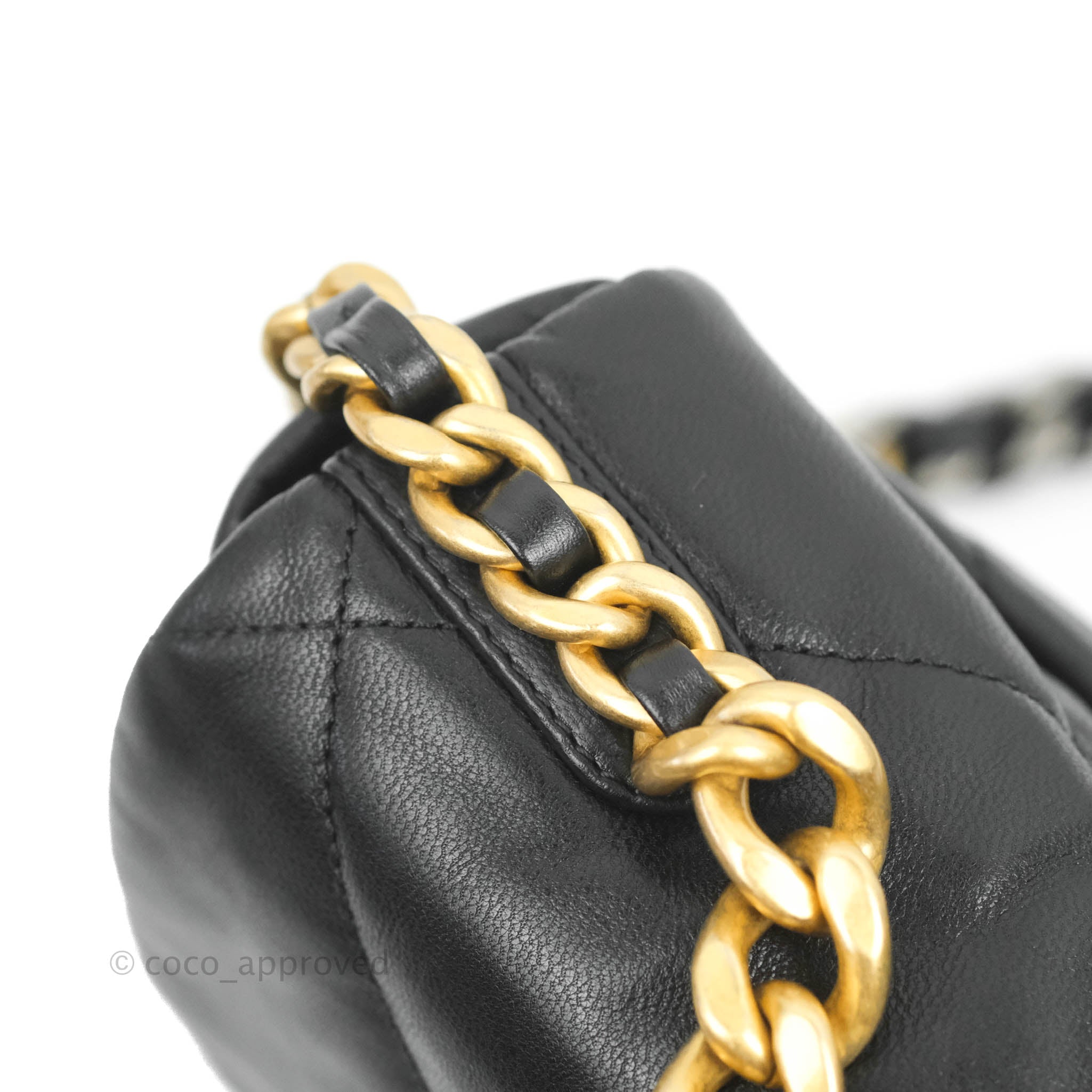Chanel 19 Small Black Goatskin Leather Bag with Mixed Hardware - Luxury Designer Handbag for Women, Perfect for Date Night & Special Occasions