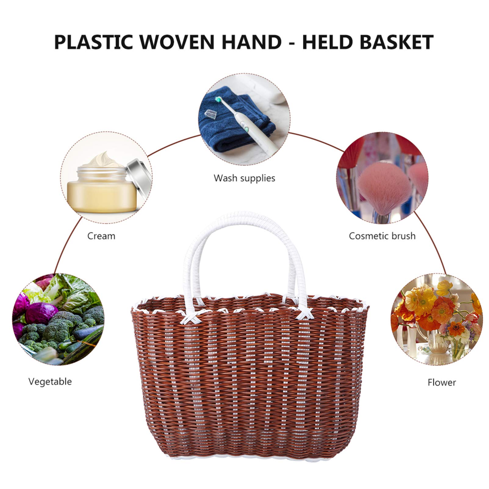 Stylish Woven Straw Market Basket - African Handmade Beach Bag, Reusable Grocery Tote with Large Capacity for Shopping, Travel & Picnics | Eco-Friendly & Durable