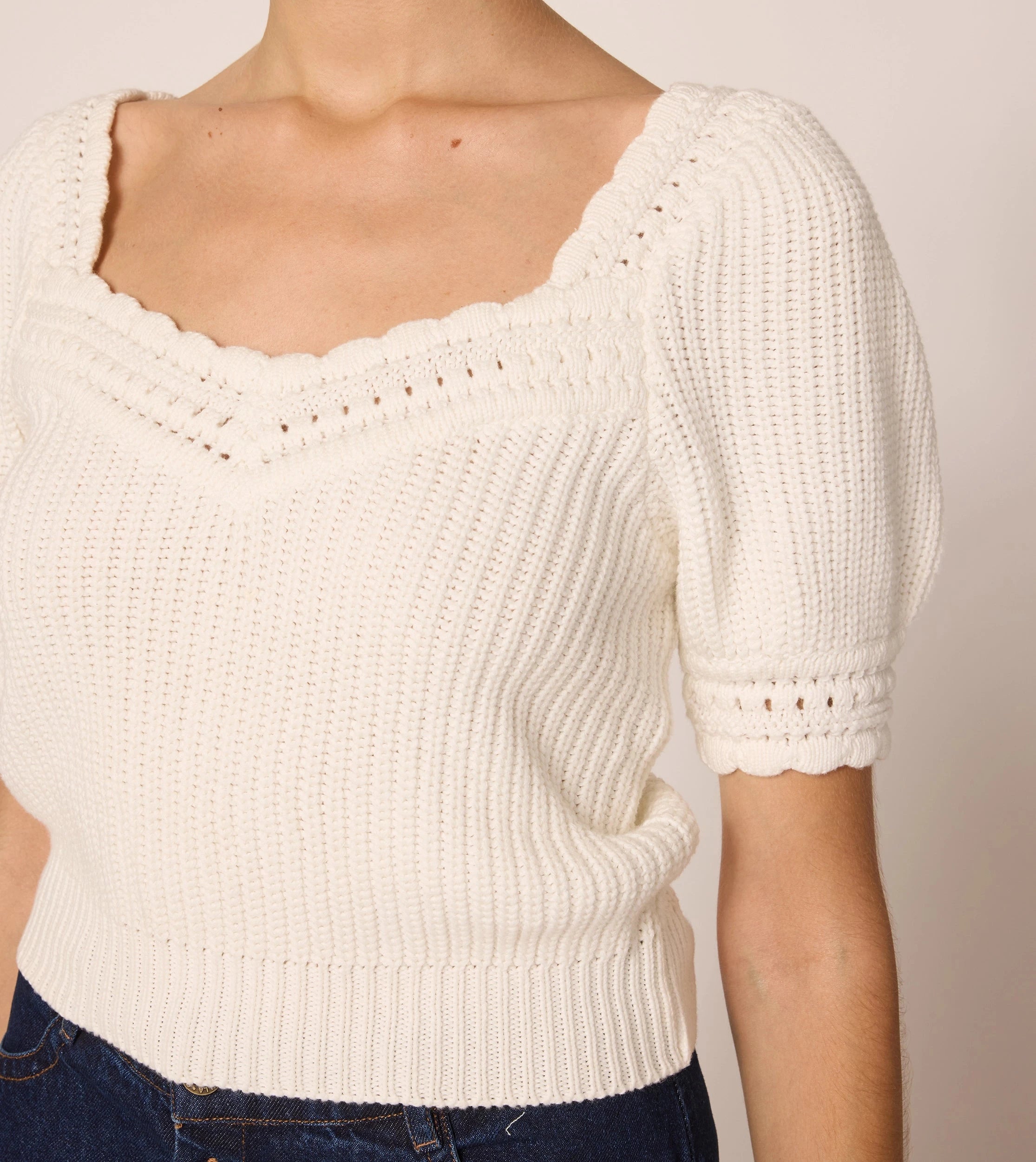 Rowan Sweater Top for Women - Soft Ivory Knit Pullover | Cozy Casual Wear for Fall & Winter | Perfect for Office, Dates & Layering