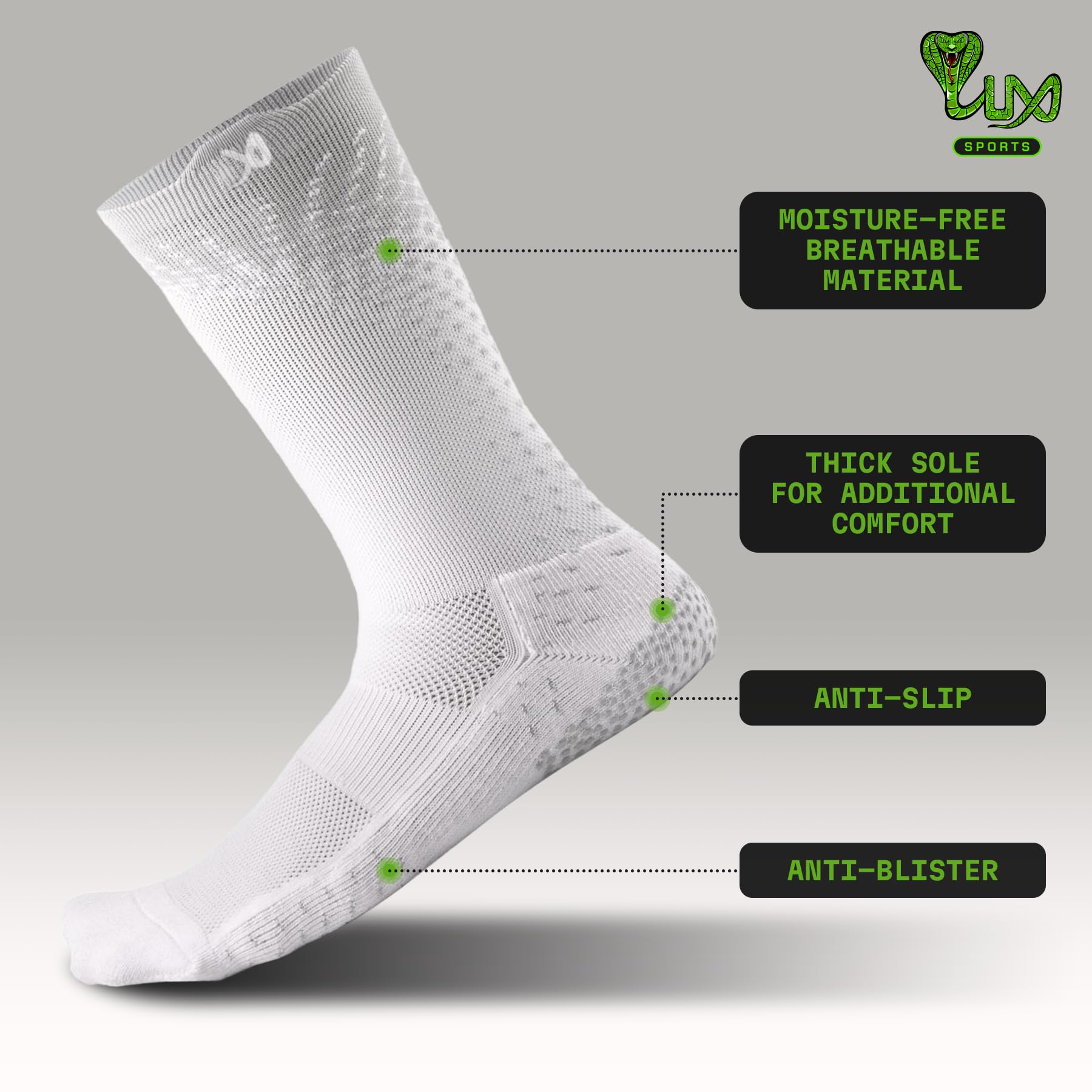 LUX Sports ProCleat Performance Grip Socks with GripArray™ - High-Performance Athletic Socks for Men & Women - Ideal for Soccer, Football, and Training