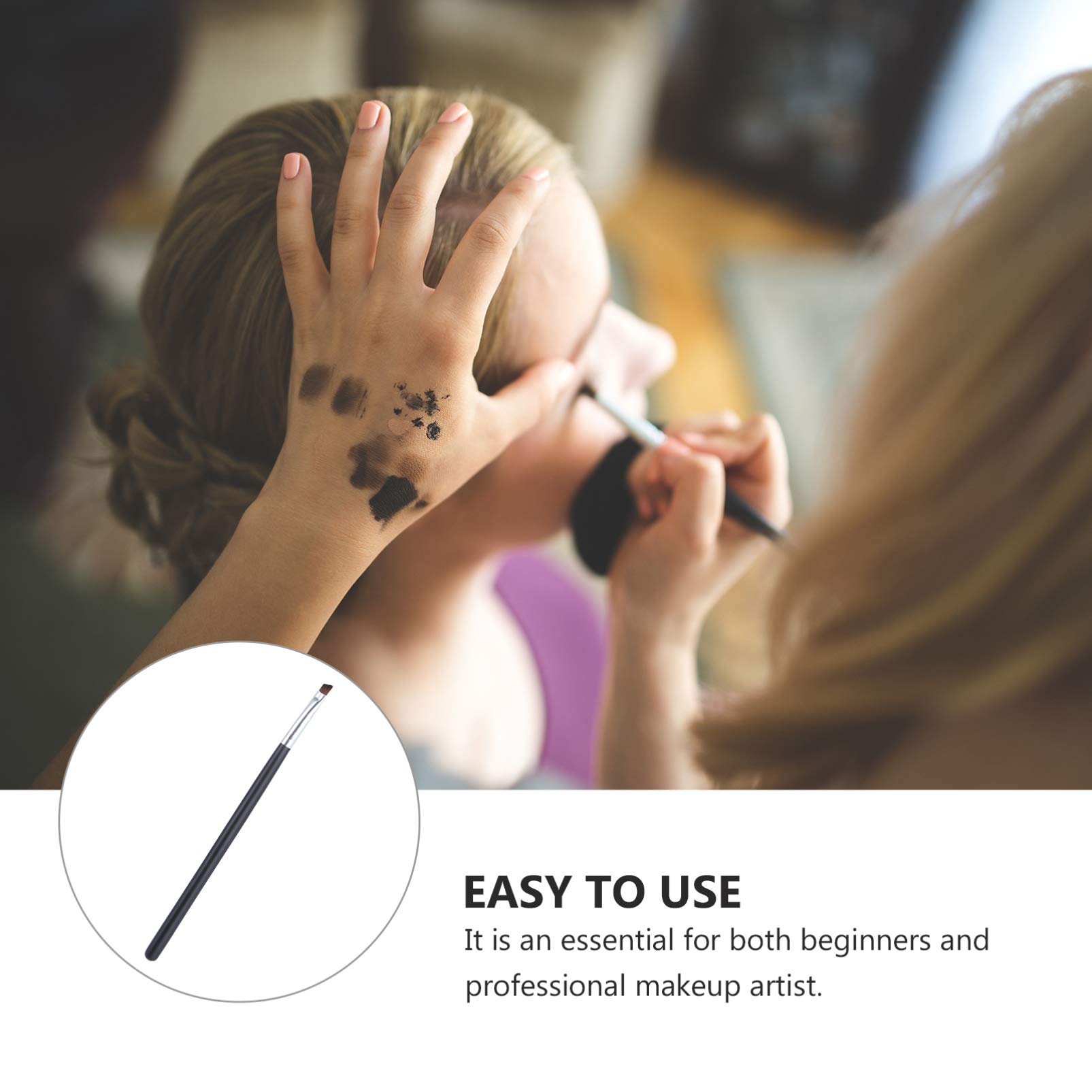 12-Piece Angled Eyebrow & Eyeliner Brush Set - Professional Makeup Brush Kit for Precise Brows & Liner Application - Perfect for Eyebrow Shaping, Winged Liner & Makeup Artistry - Ideal for Home, Salon & Travel Beauty Essentials