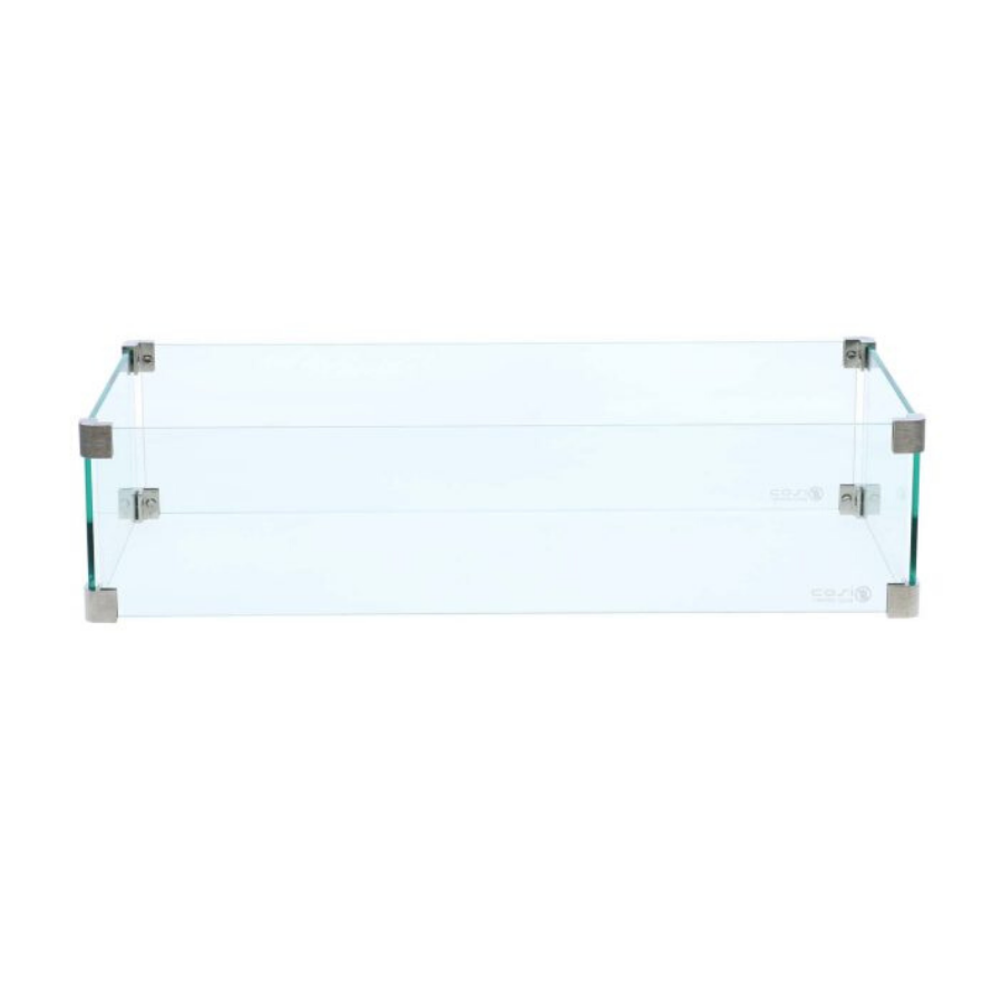 Premium Glass Rectangular Wind Guard for Candles - Heavy Duty Flame Protector for Outdoor & Indoor Use - Perfect for Patio, Dining Table, and Fireplace Decor
