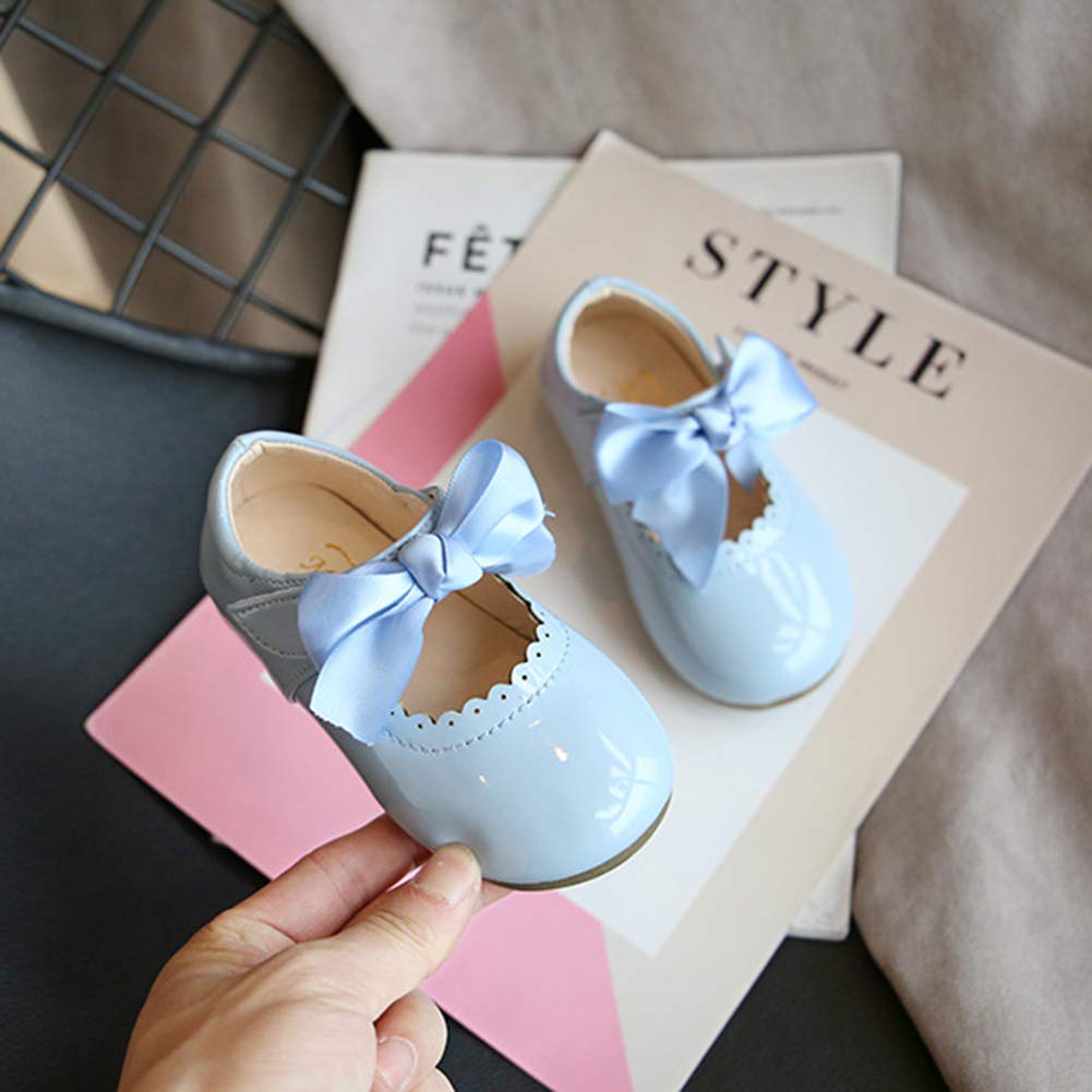 YIBLBOX Girls Ballet Flats - Mary Jane Princess Dress Shoes with Bowknot for Wedding, Party & Daily Wear | Comfortable Ballerina Shoes for Toddler to Big Kid