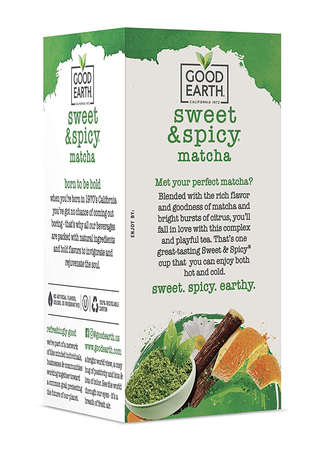 Organic Matcha Green Tea Bags - 18 Count (Pack of 6) | Premium Japanese Ceremonial Grade | Antioxidant Rich | Perfect for Morning Energy & Afternoon Relaxation | by Good Earth Foods