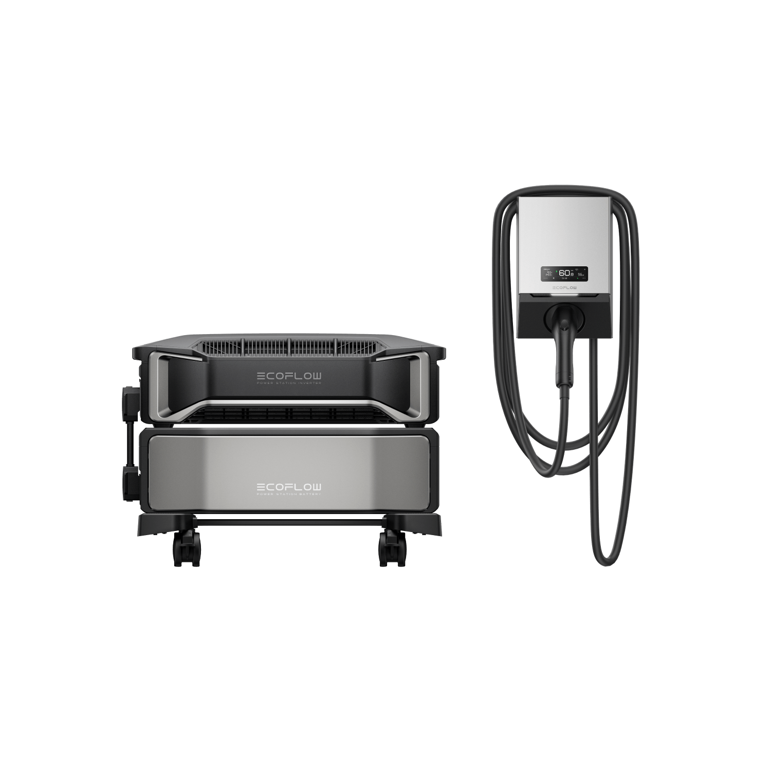 EcoFlow PowerPulse 9.6kW Portable EV Charger - Fast Electric Vehicle Charging Station for Home & Travel | Perfect for Tesla, Nissan Leaf, Chevy Bolt & More