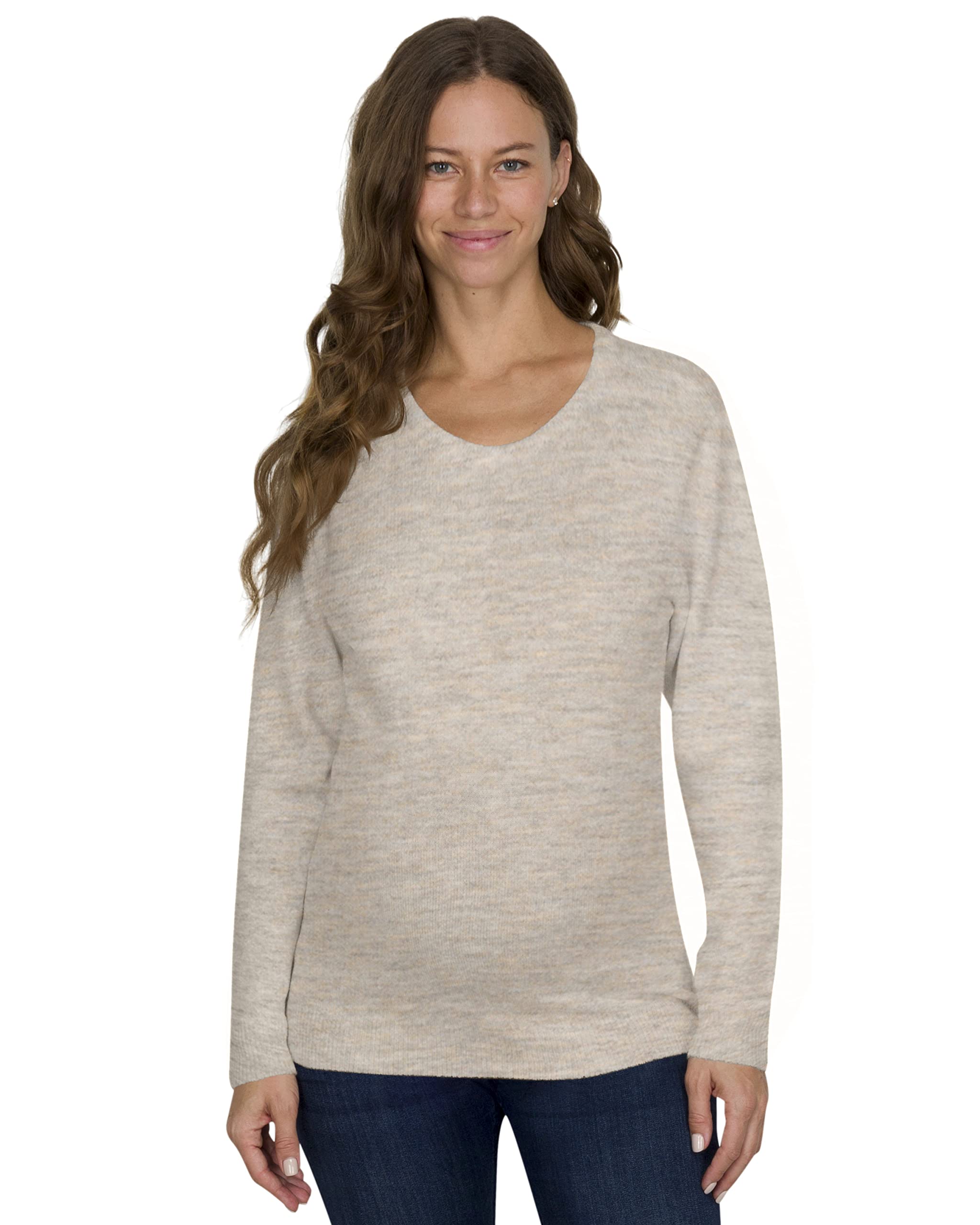 Eliana Stretch Brushed Knit Maternity Sweater - Soft Comfortable Pregnancy Top for Expecting Moms - Perfect for Work, Casual Wear & Baby Showers