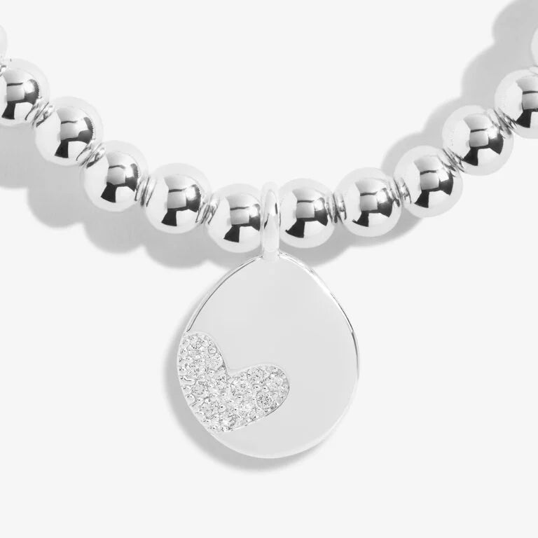 Joma Jewellery Mother's Day Gift - Lucky To Have A Mom Like You Bracelet | Sterling Silver Charm Bracelet for Women | Perfect Birthday, Anniversary & Thank You Present