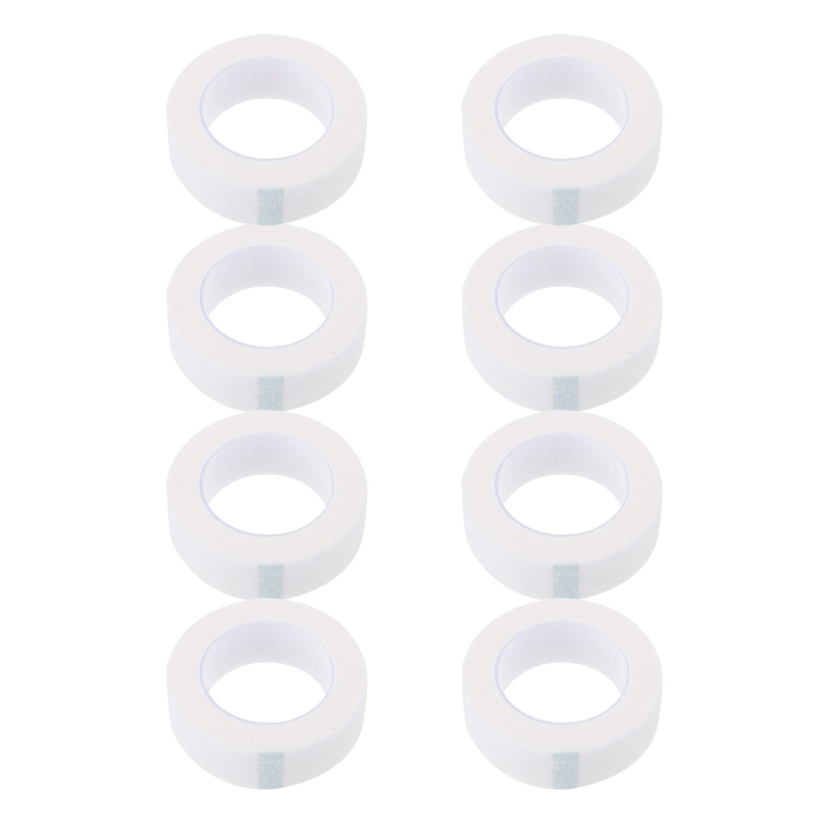 DOITOOL 8-Pack White Gaffer Tape - Heavy Duty Cloth Duct Tape for Eyelash Extensions, Sealing Strips, DIY Crafts & Home Repairs - Strong Adhesive, Easy Tear, Residue-Free (White) - Perfect for Salon Professionals, Makeup Artists & Home Use