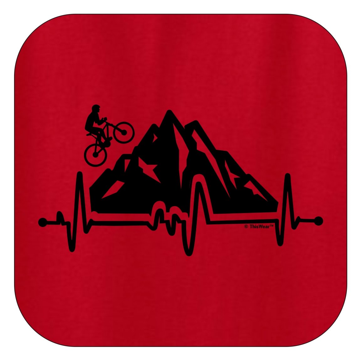 Cycling Gifts for Men & Women - Bike Heartbeat Design Hoodie Sweatshirt - Perfect Mountain Biking Apparel & Casual Wear for Cyclists