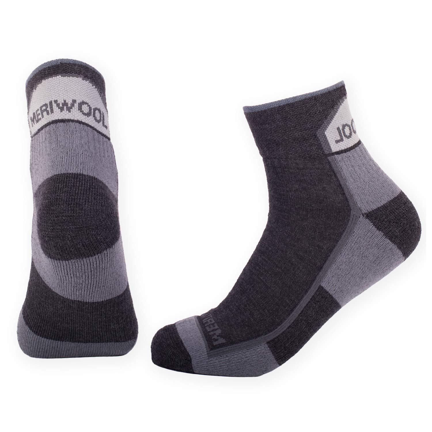 MERIWOOL Merino Wool Hiking Socks for Men & Women - 2 Pairs Crew Length Wool Socks for Outdoor, Trekking & Cold Weather - Moisture Wicking & Odor Resistant Hiking Socks