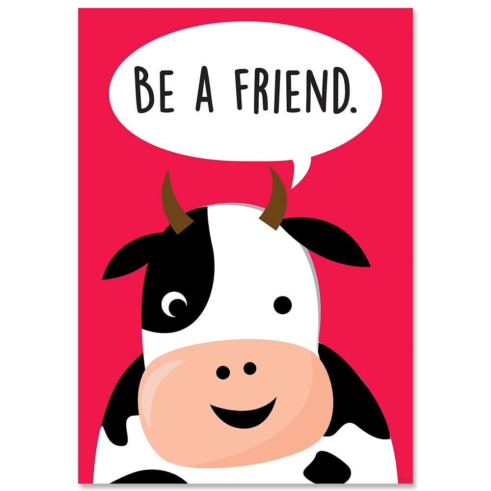 Be a Friend Motivational Poster - Inspirational Wall Art for Home, Office & Classroom Decor - Perfect for Encouragement & Positive Vibes