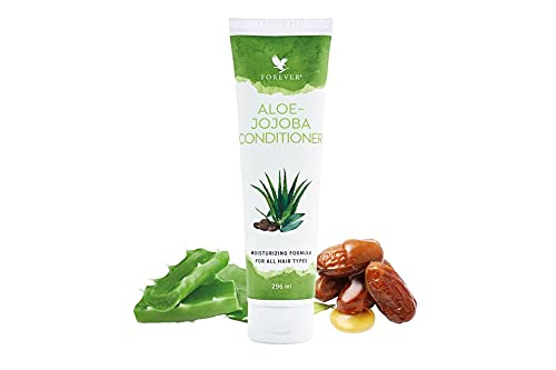 For-ev-er Aloe-Jojoba Conditioner (10 fl oz) - Hydrating & Soothing Hair Treatment for Dry, Damaged Hair - Perfect for Daily Use & Post-Sun Care
