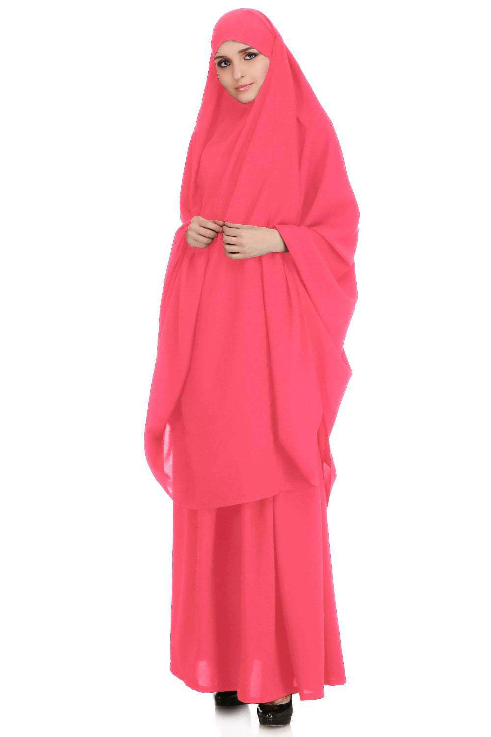 Free Size Jilbab/Khimar & Skirt Set - Breathable Nida Fabric for Muslim Women - Perfect for Prayer, Daily Wear & Special Occasions