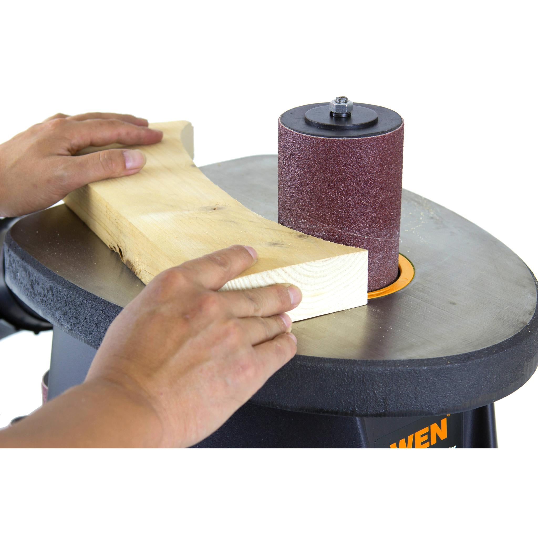 WEN AT6510 Oscillating Benchtop Spindle Sander | 1/3HP Power, 5 Sanding Sleeves | Perfect for Woodworking, DIY Projects & Furniture Making