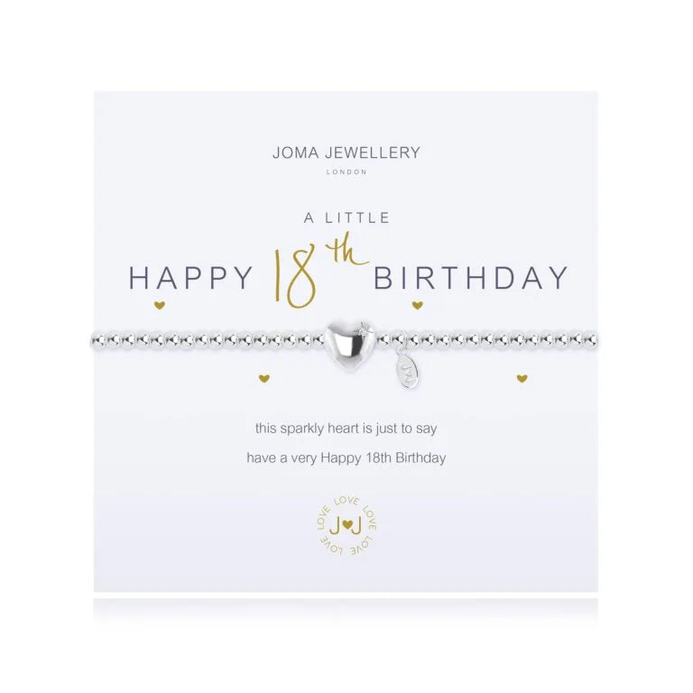 Joma Jewellery Happy 18th Birthday Bracelet - Elegant Gift for Teen Girls, Graduation, Sweet 16 Party & Special Occasions