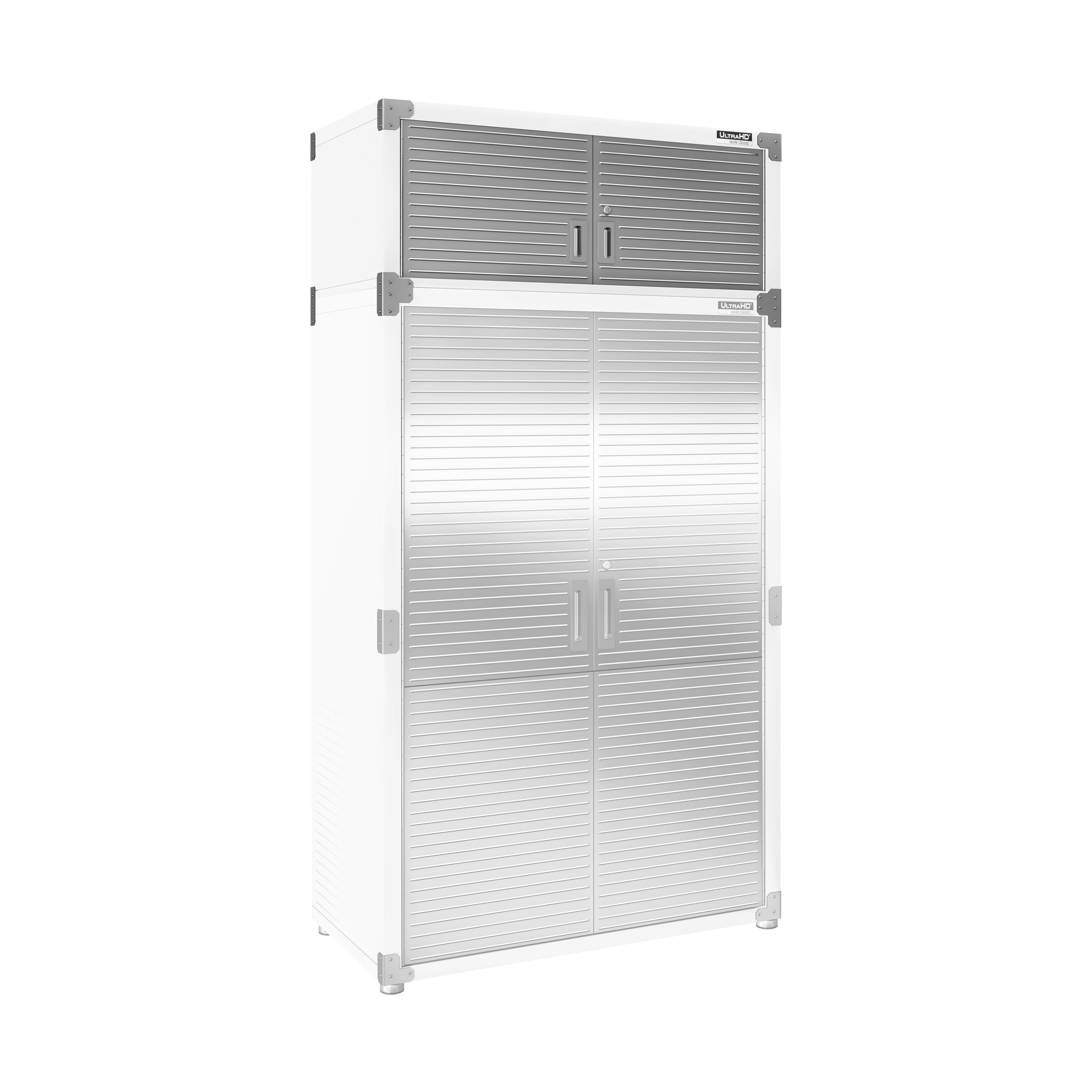 UltraHD® 8-Piece Heavy Duty Storage Cabinet System with Rolling Workbench - Garage Organization & Workshop Storage Solution for Tools and Equipment