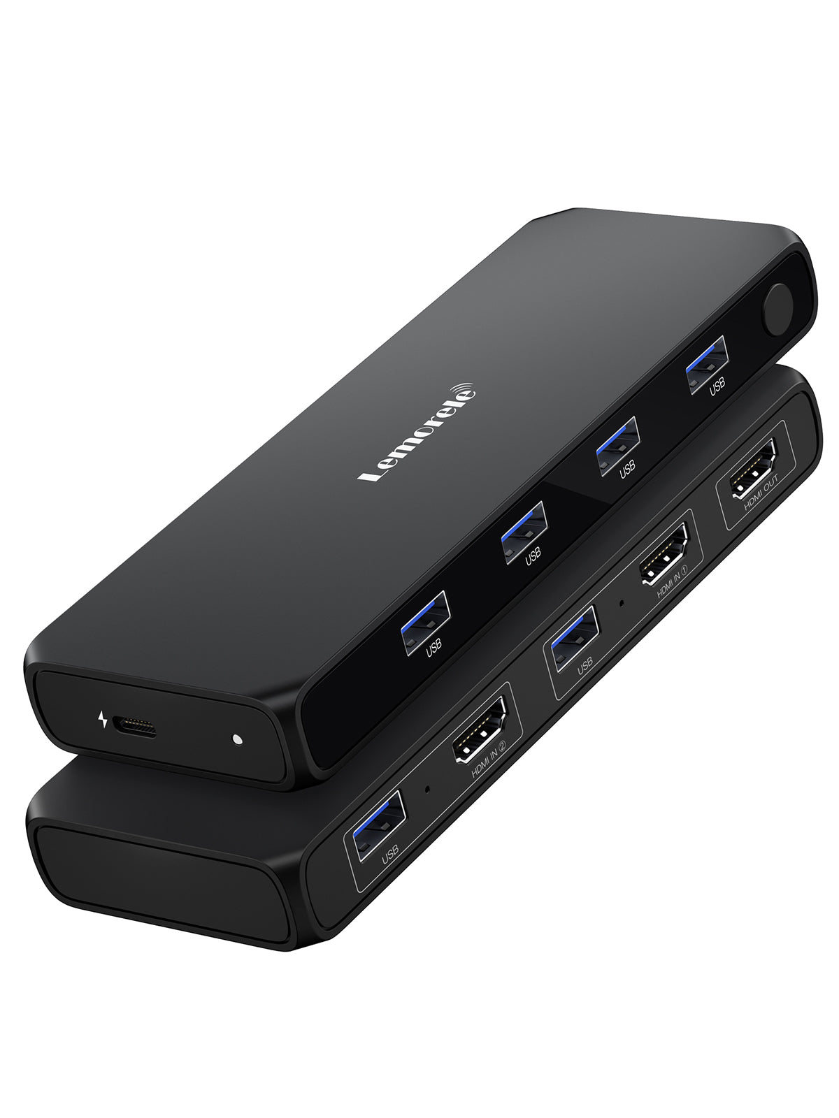 Lemorele 4K HDMI & USB 3.0 KVM Switch - 2 Port USB Switch with Remote Control for PC, Laptop, Gaming Console - Perfect for Home Office, Multi-Device Setup & Esports Gaming