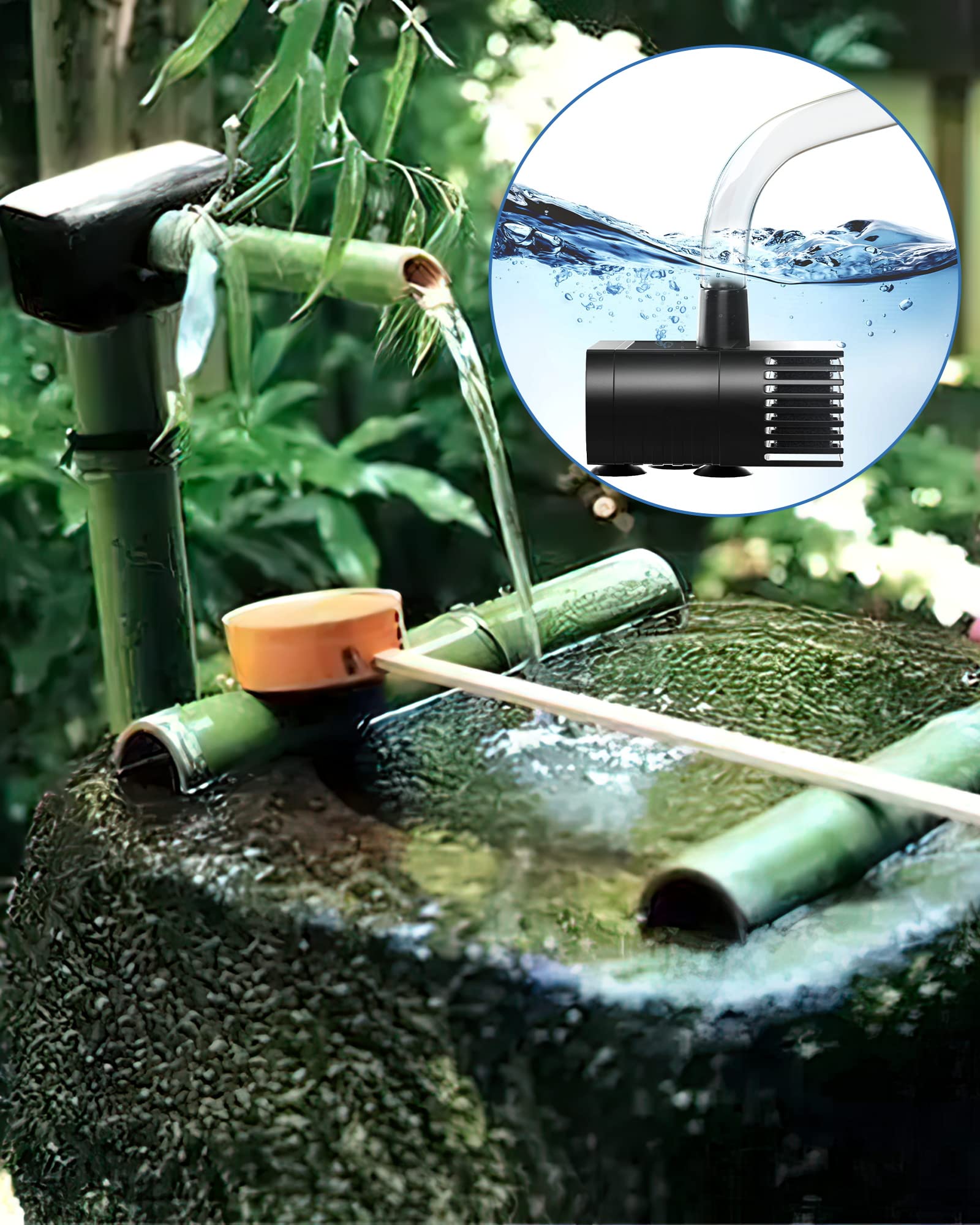 Solar Powered Bird Bath Fountain with 4ft Tubing - Outdoor Solar Water Pump Kit for Hummingbirds, Small Ponds & Fish Tanks | Perfect for Garden Decor, Wildlife Attraction & Water Features