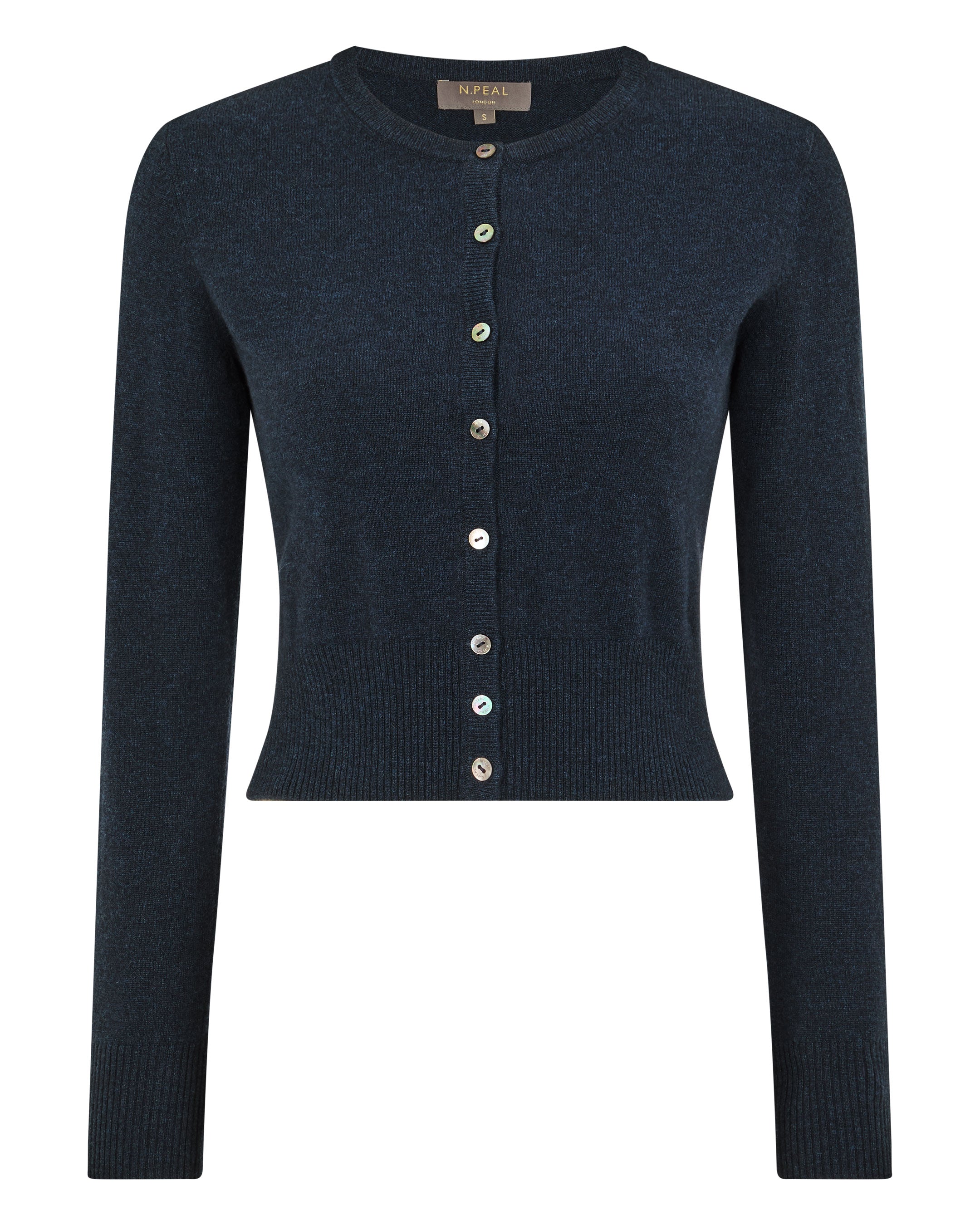 Women's Ivy Cropped Cashmere Cardigan - Soft Indigo Blue Knit Sweater for Fall & Winter | Perfect for Office, Date Night & Casual Outfits