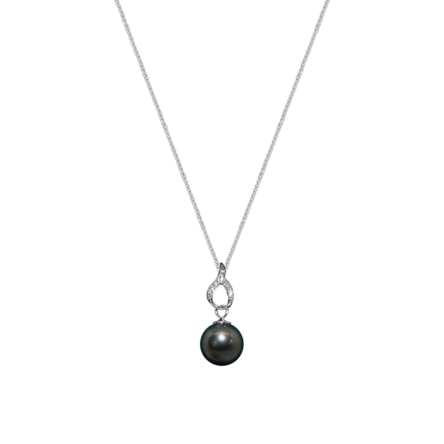 Tahitian Dream Silver & Crystal Necklace - Elegant Jewelry for Women, Perfect for Weddings, Parties & Special Occasions